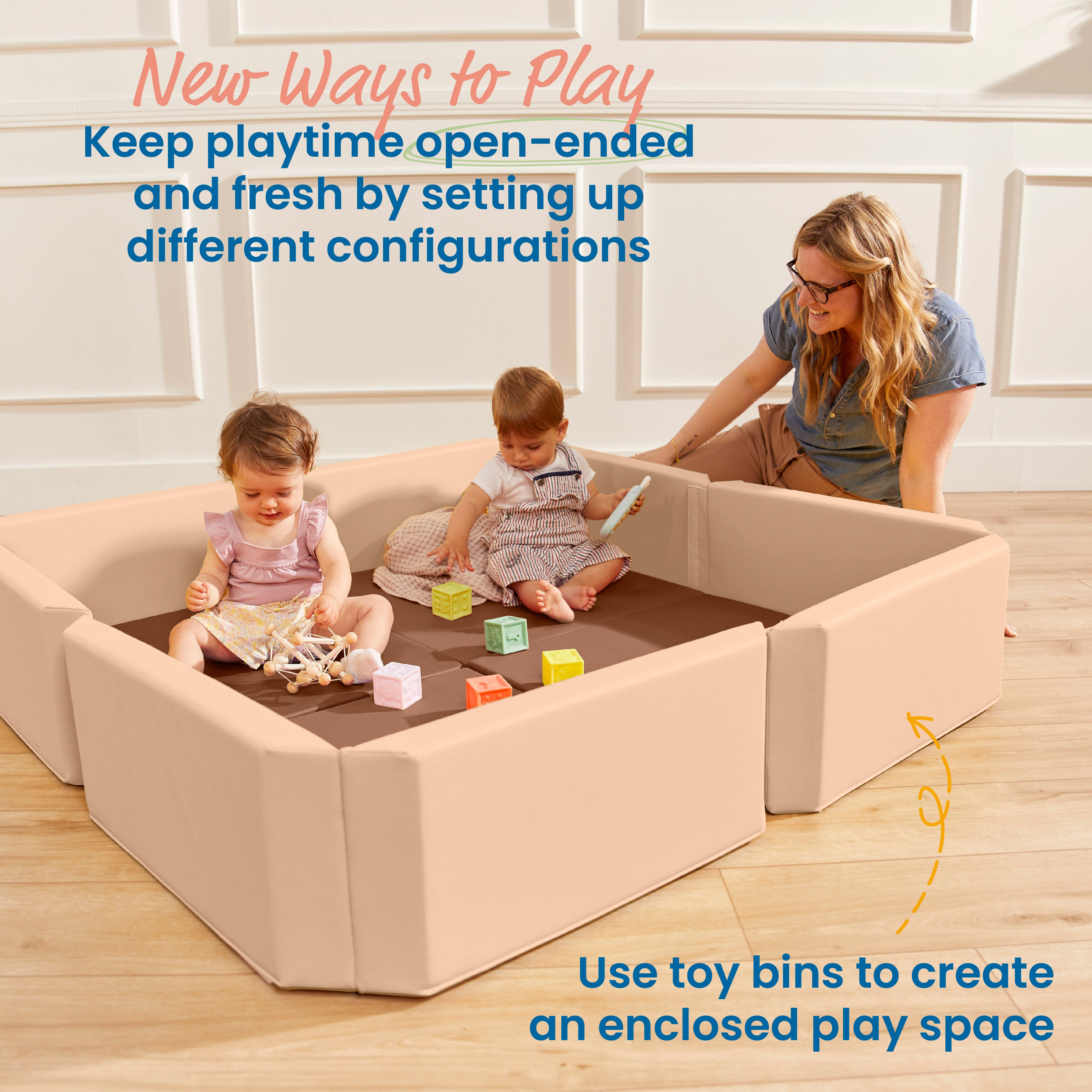 Play Patch Activity Mat and Toy Bins, 6-Piece