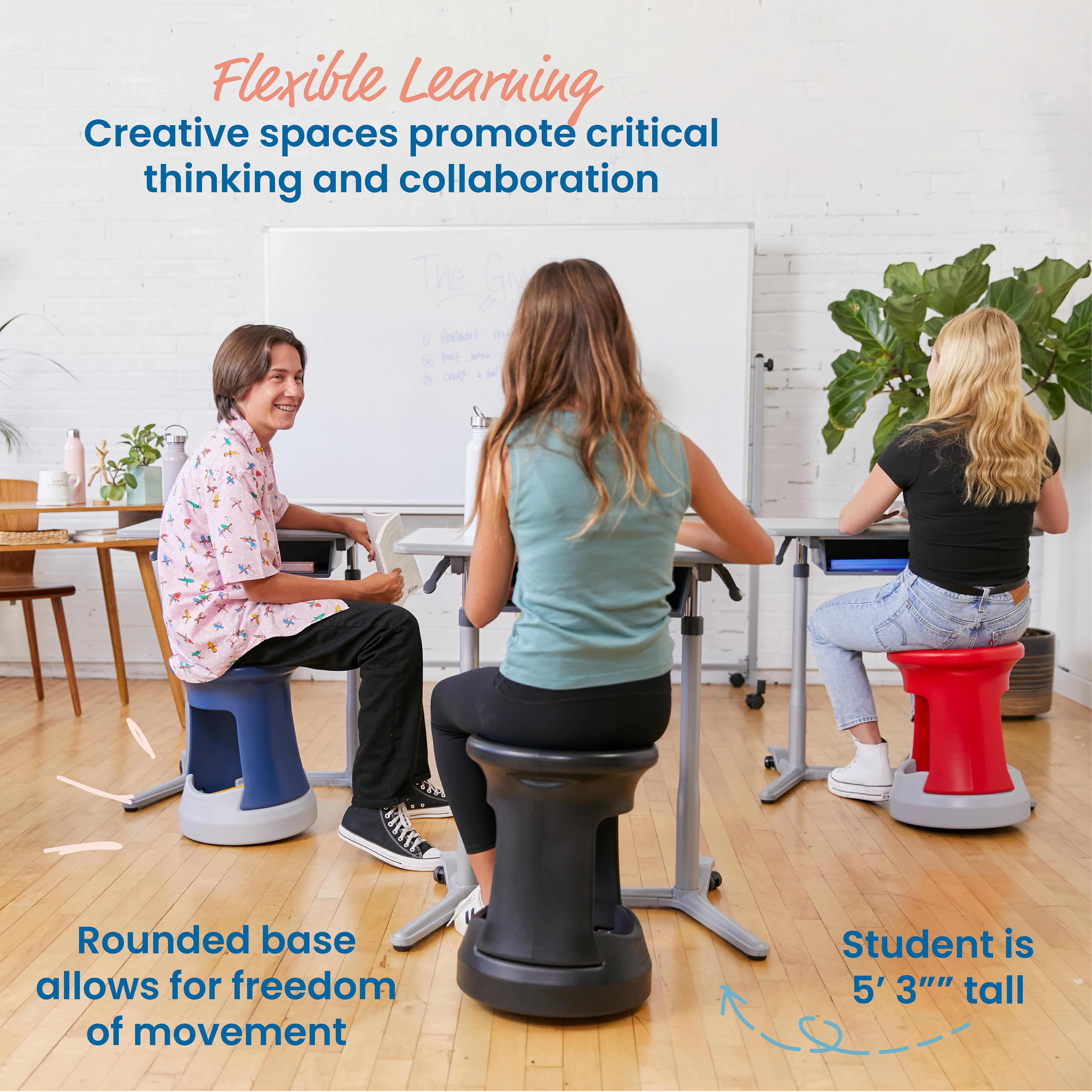 Storage Wobble Stool, 18in Seat Height