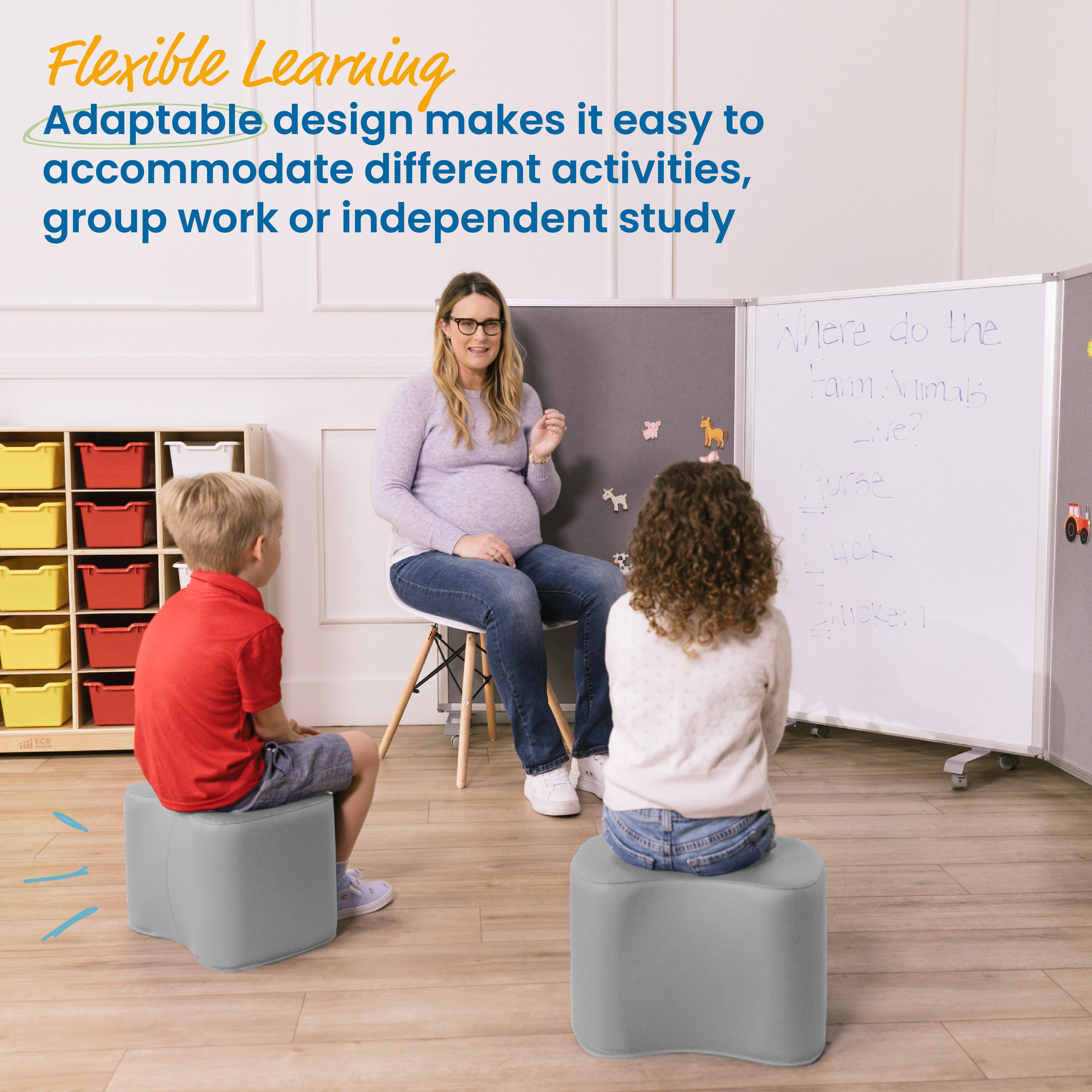 SoftZone Toddler Modular Stool Set, 2-Pack