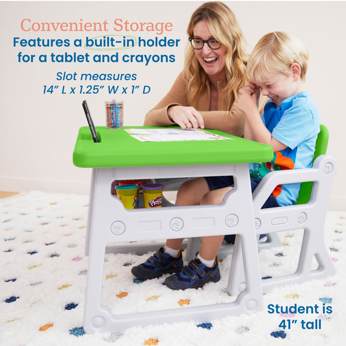 Toddler Plus Desk and Chair Set, 2-Piece