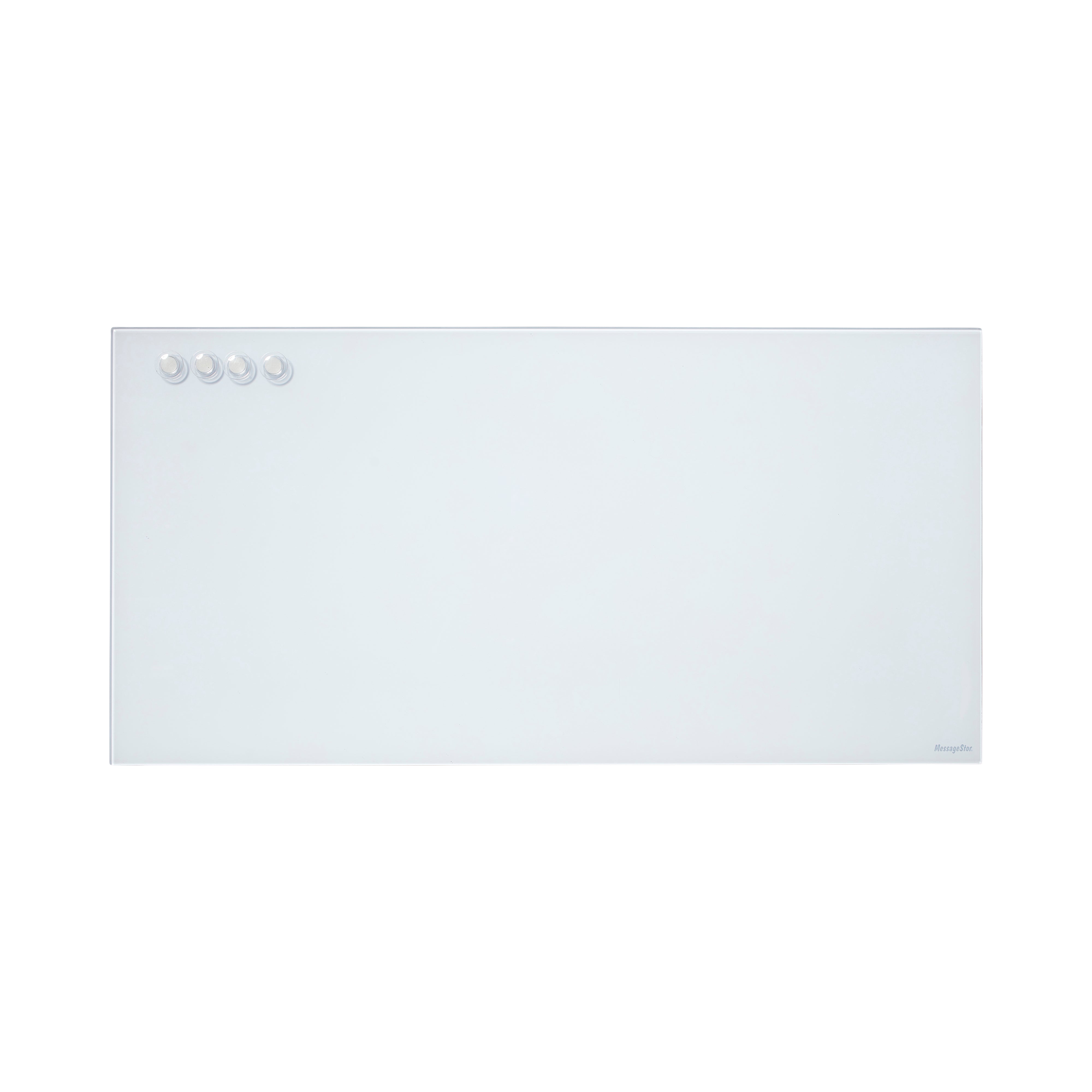 MessageStor Magnetic Dry-Erase Glass Board with Magnets, 18in x 36in