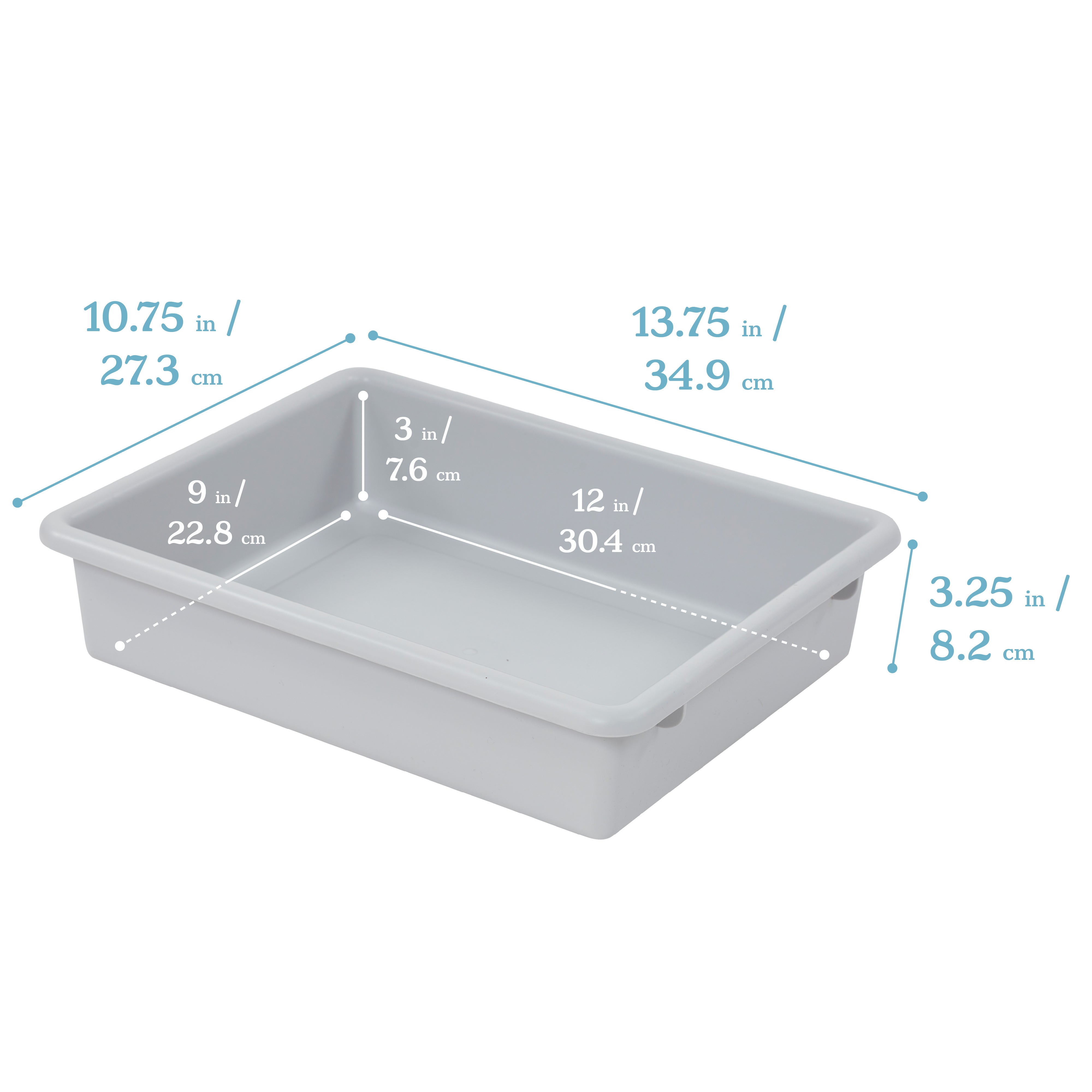 Letter Size Tray with Lid, 10-Piece