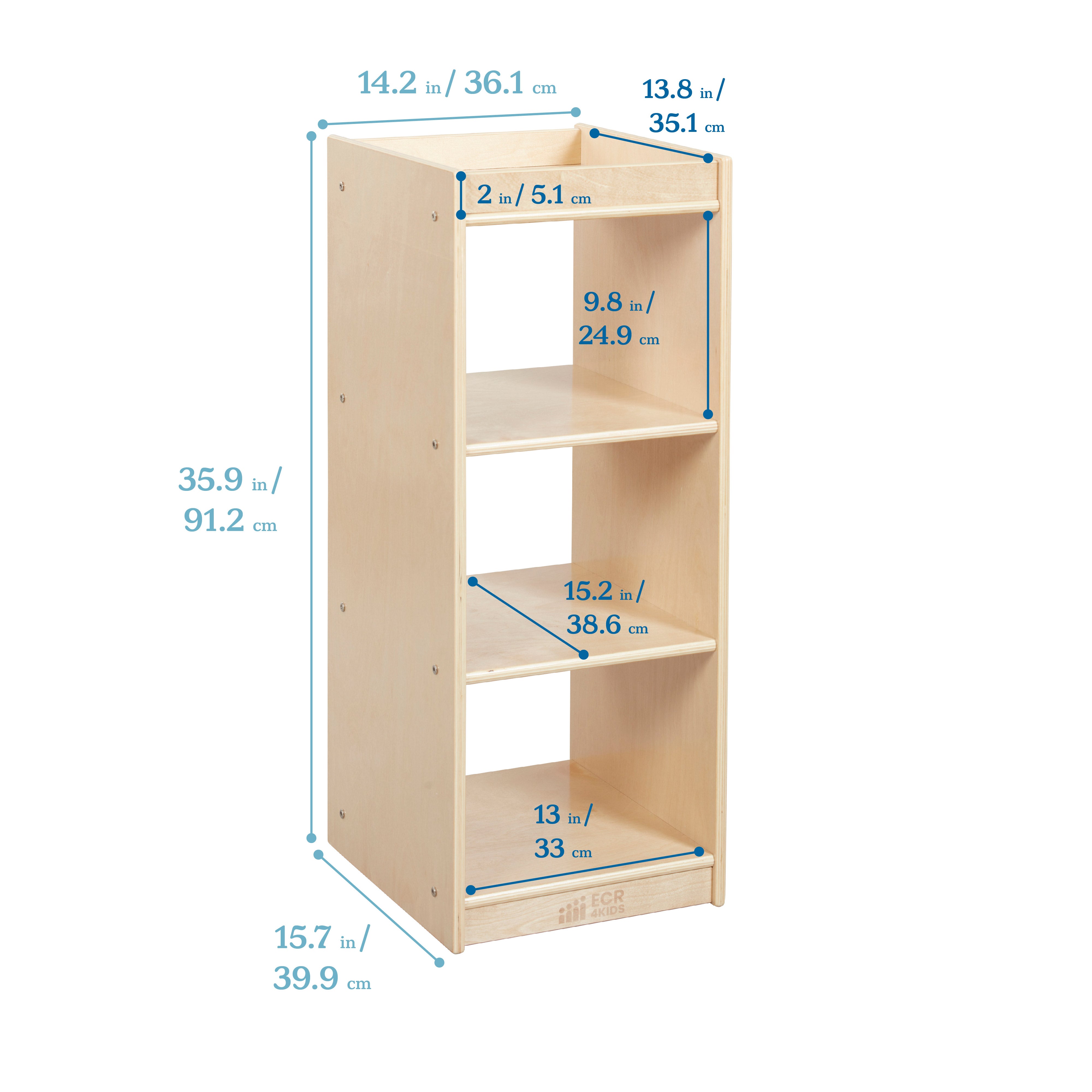 3-Cube Vertical Storage Cabinet