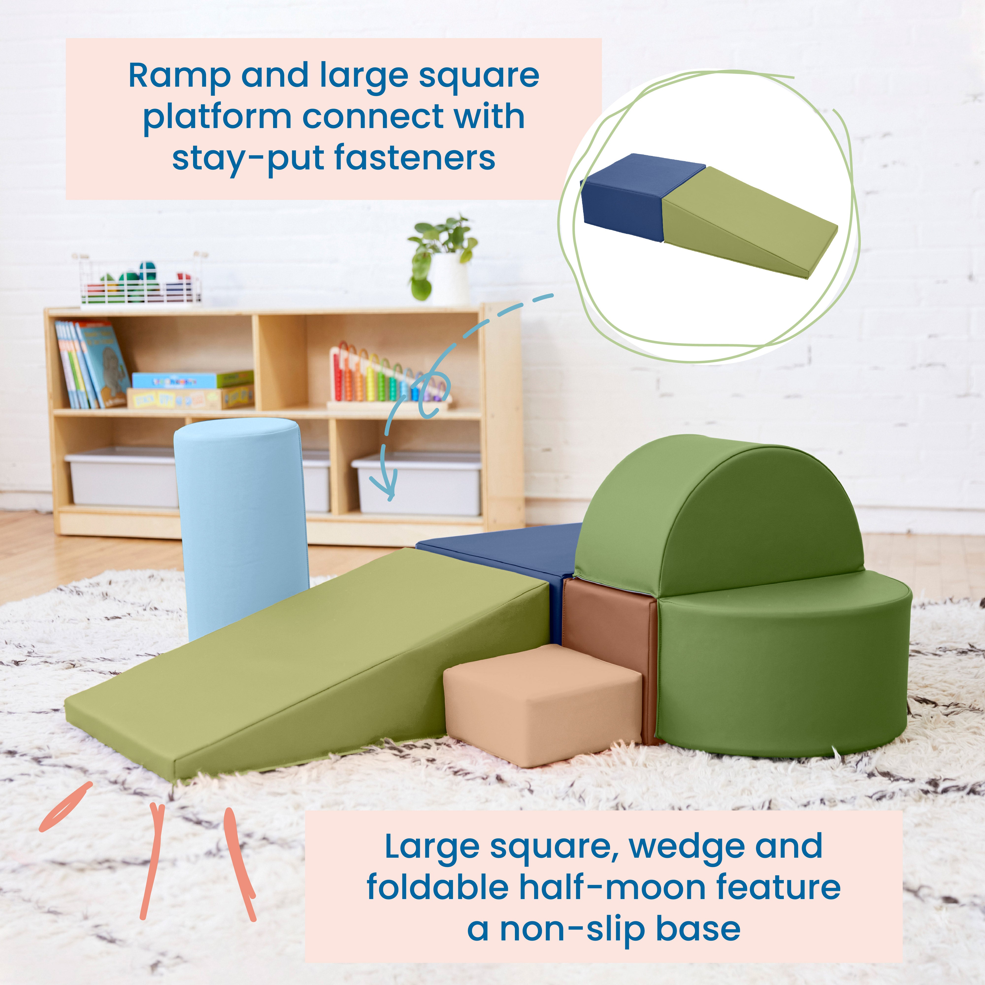 SoftZone Crawl and Climb Playtime Playset, 6-Piece