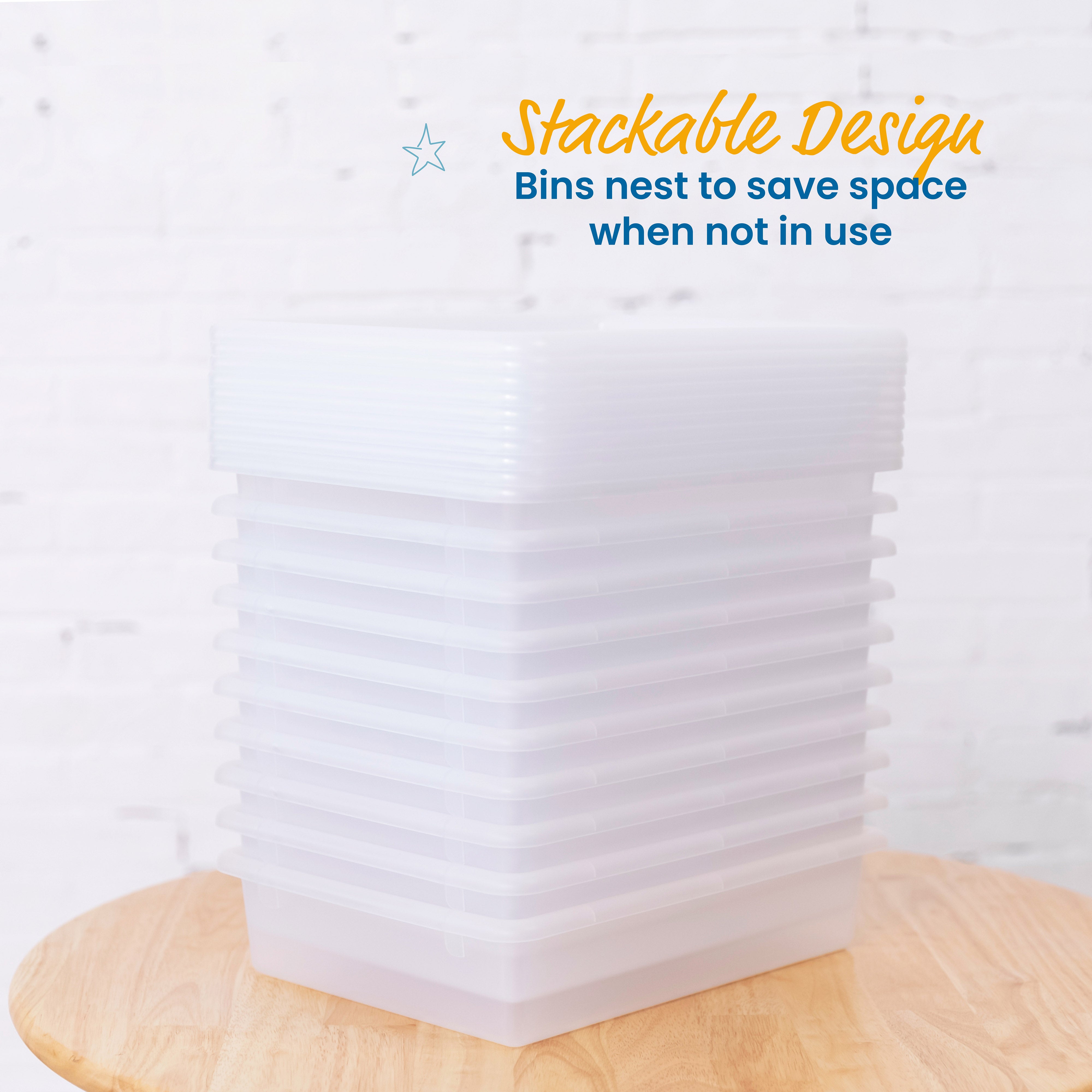 Letter Size Tray with Lid, 10-Piece