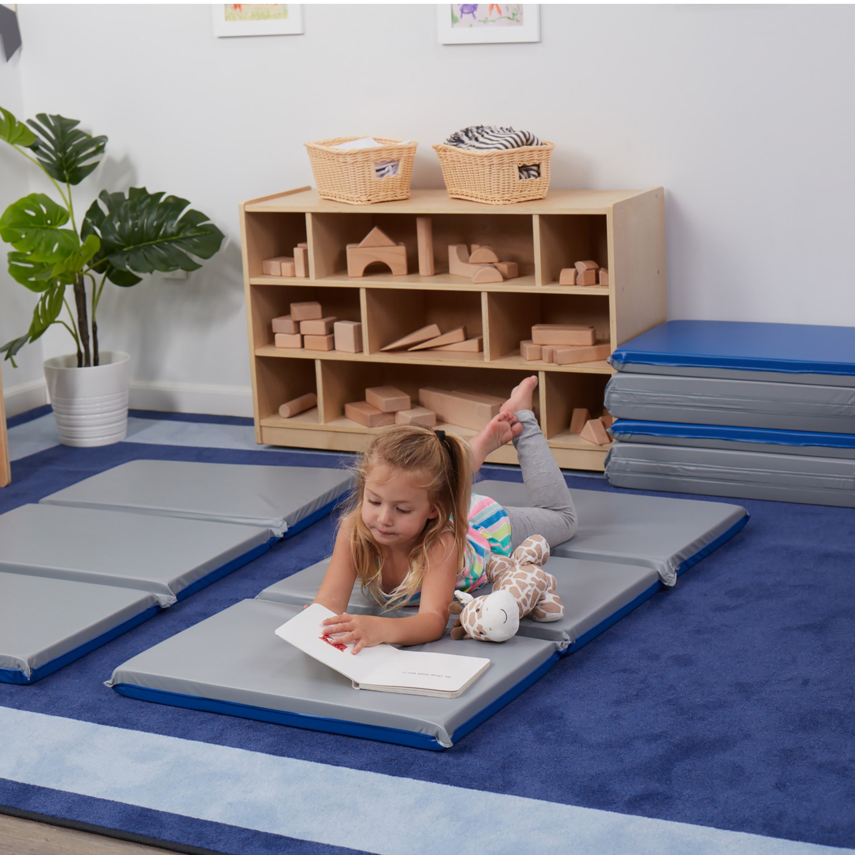 Premium Folding Rest Mat, 3-Section, 2in, 5-Pack