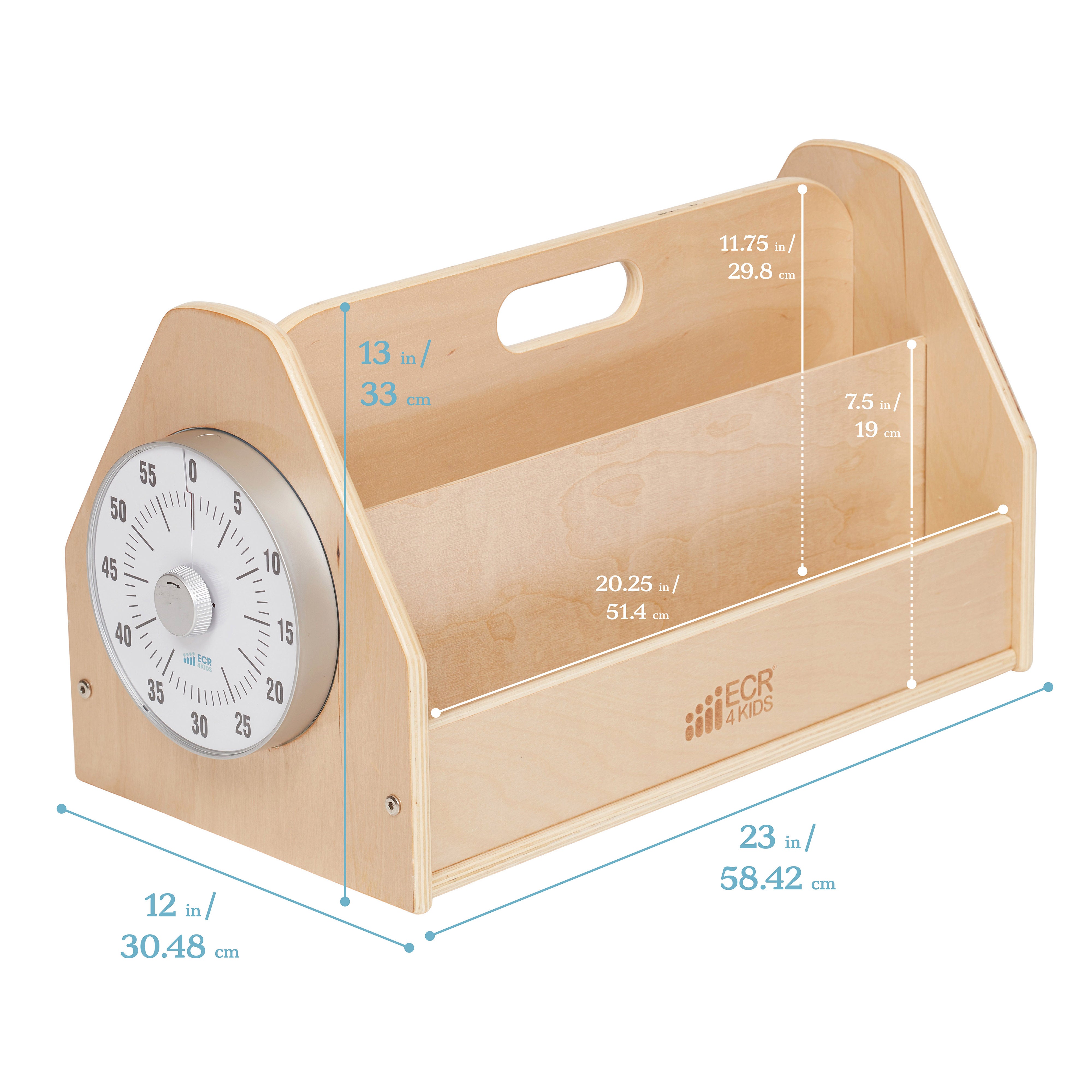 Double-Sided Book Caddy with Countdown Timer