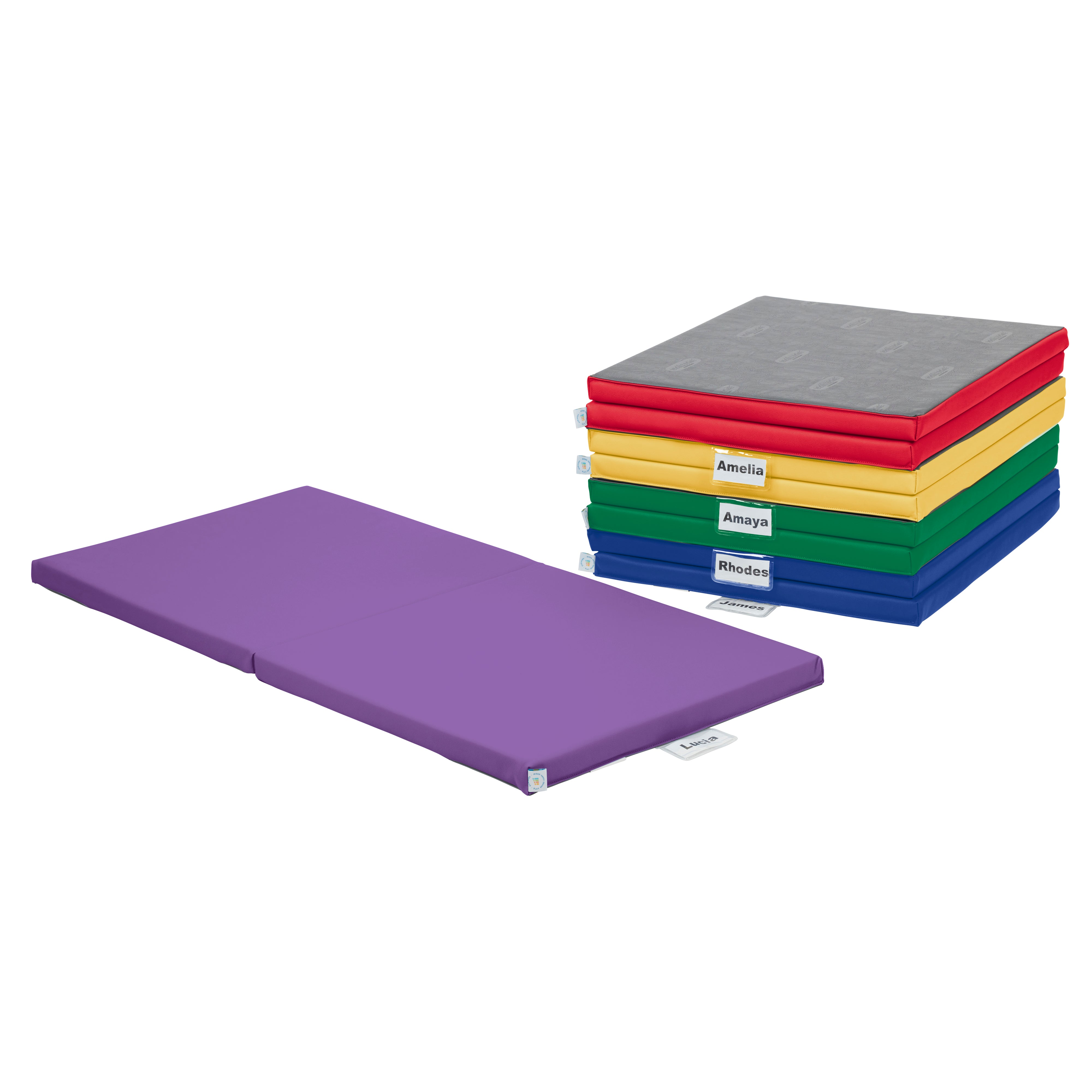 Folding Rainbow Rest Mats, 5-Piece
