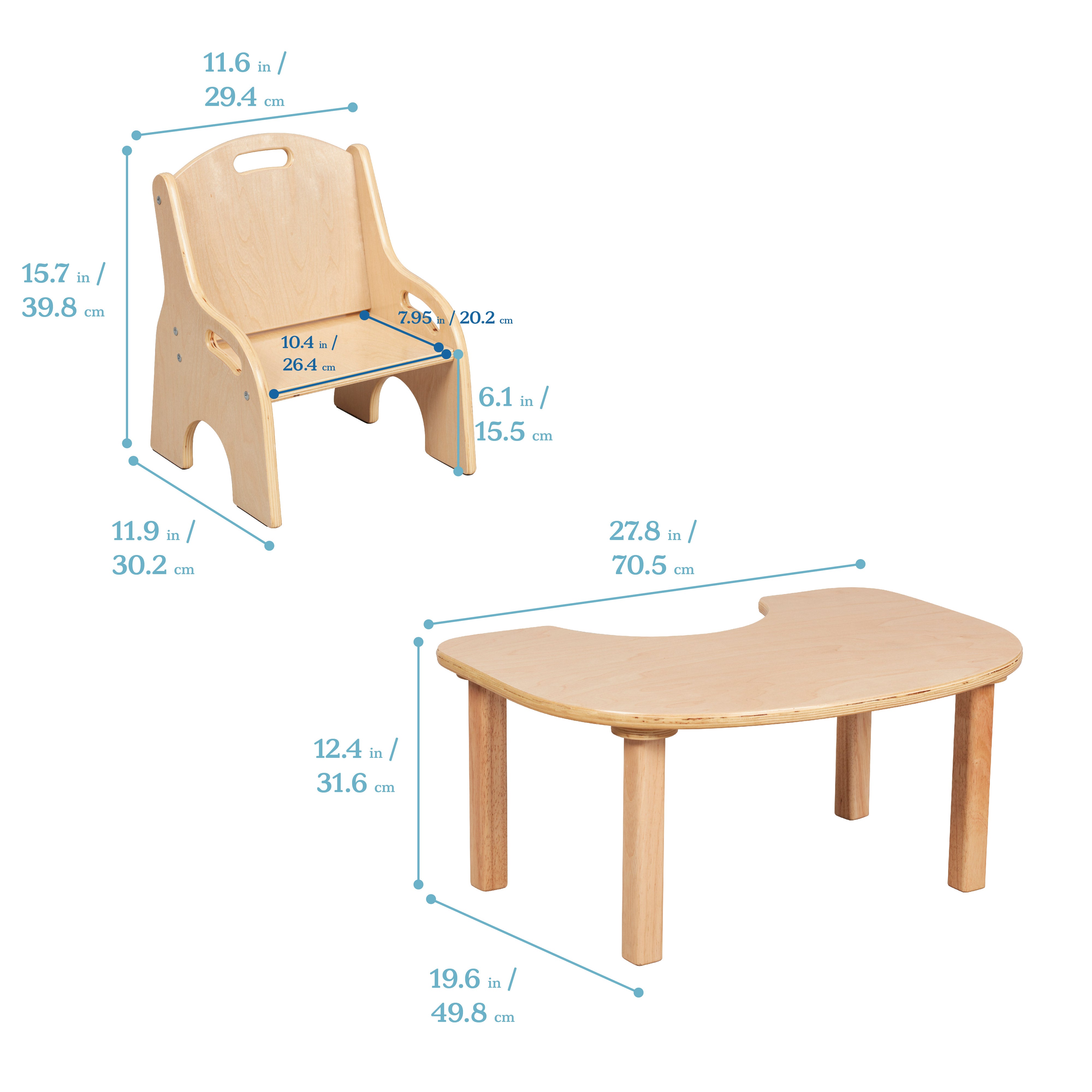 Little Learner Table and Chair Set, 2-Piece