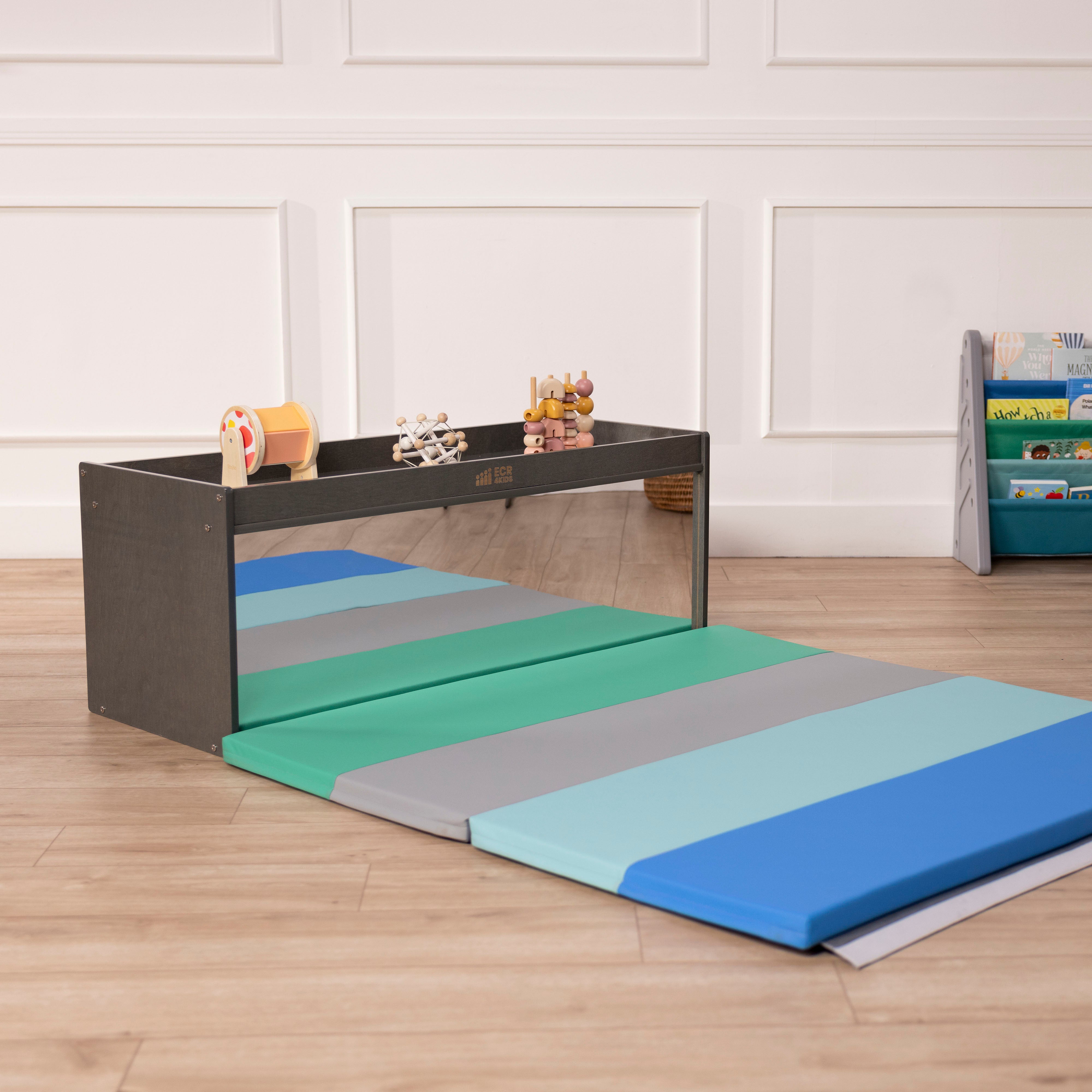 Storage Cabinet with Activity Top and Mirror