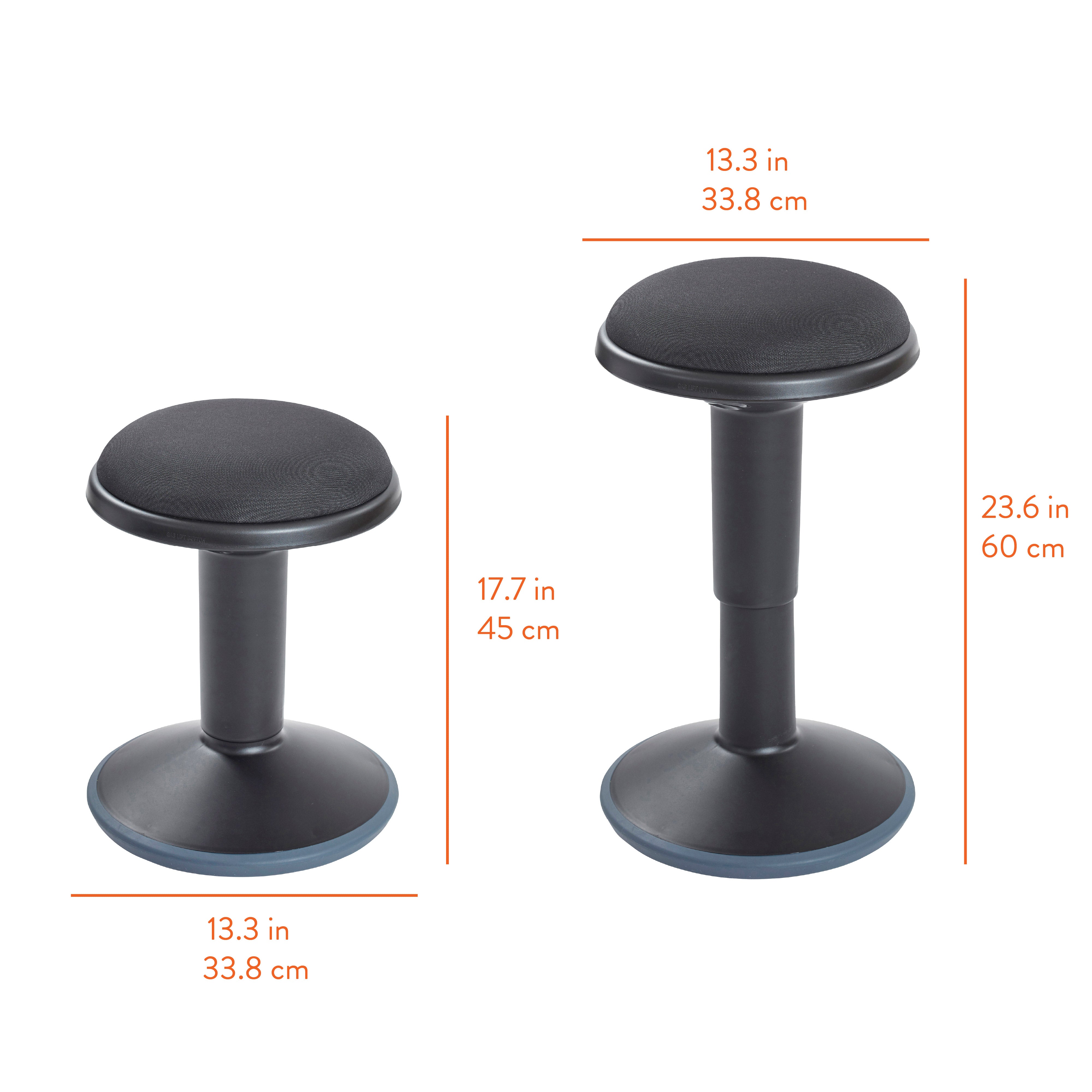 Adjustable Height Wobble Stool with Padded Cushion
