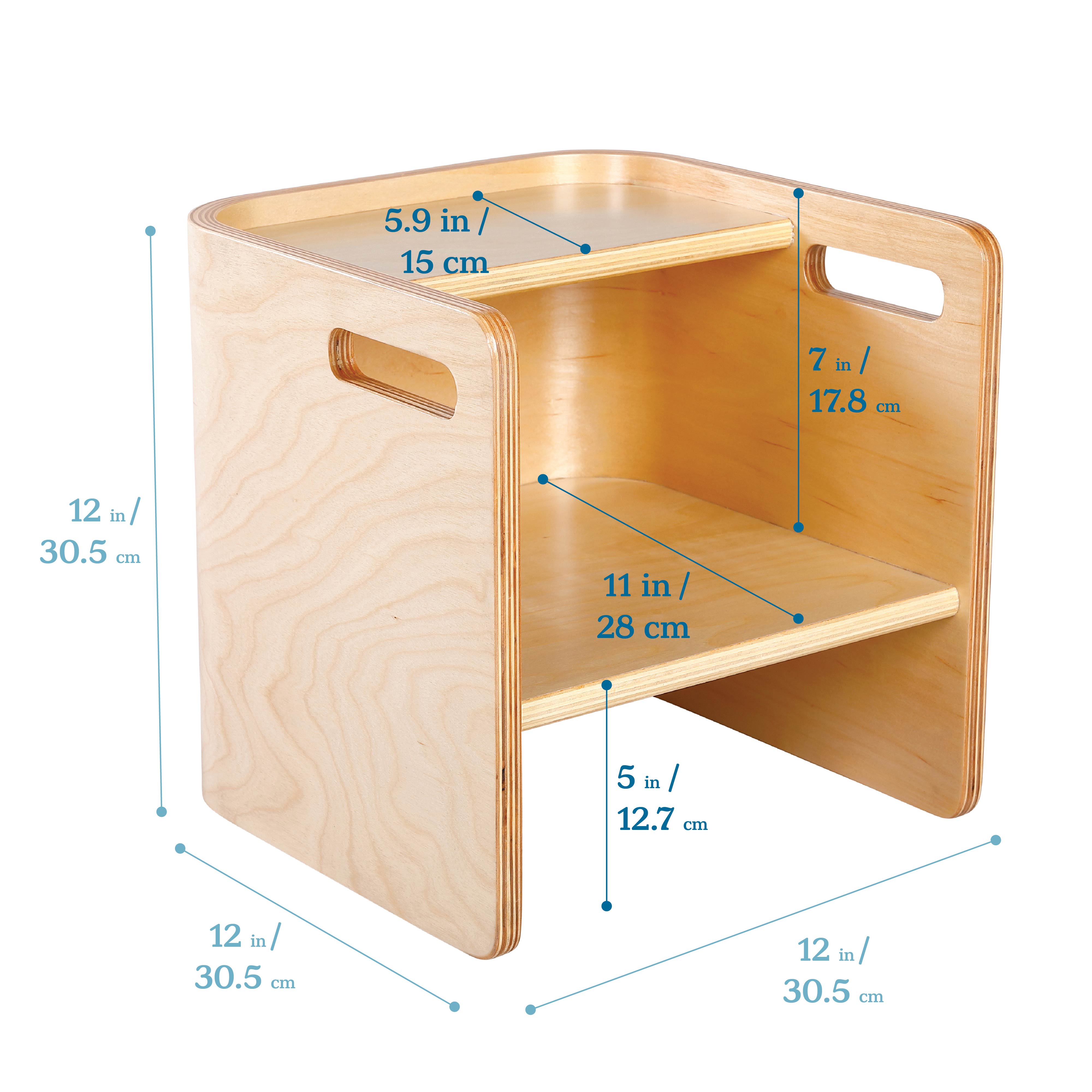 Bentwood Multipurpose Cube Chair
