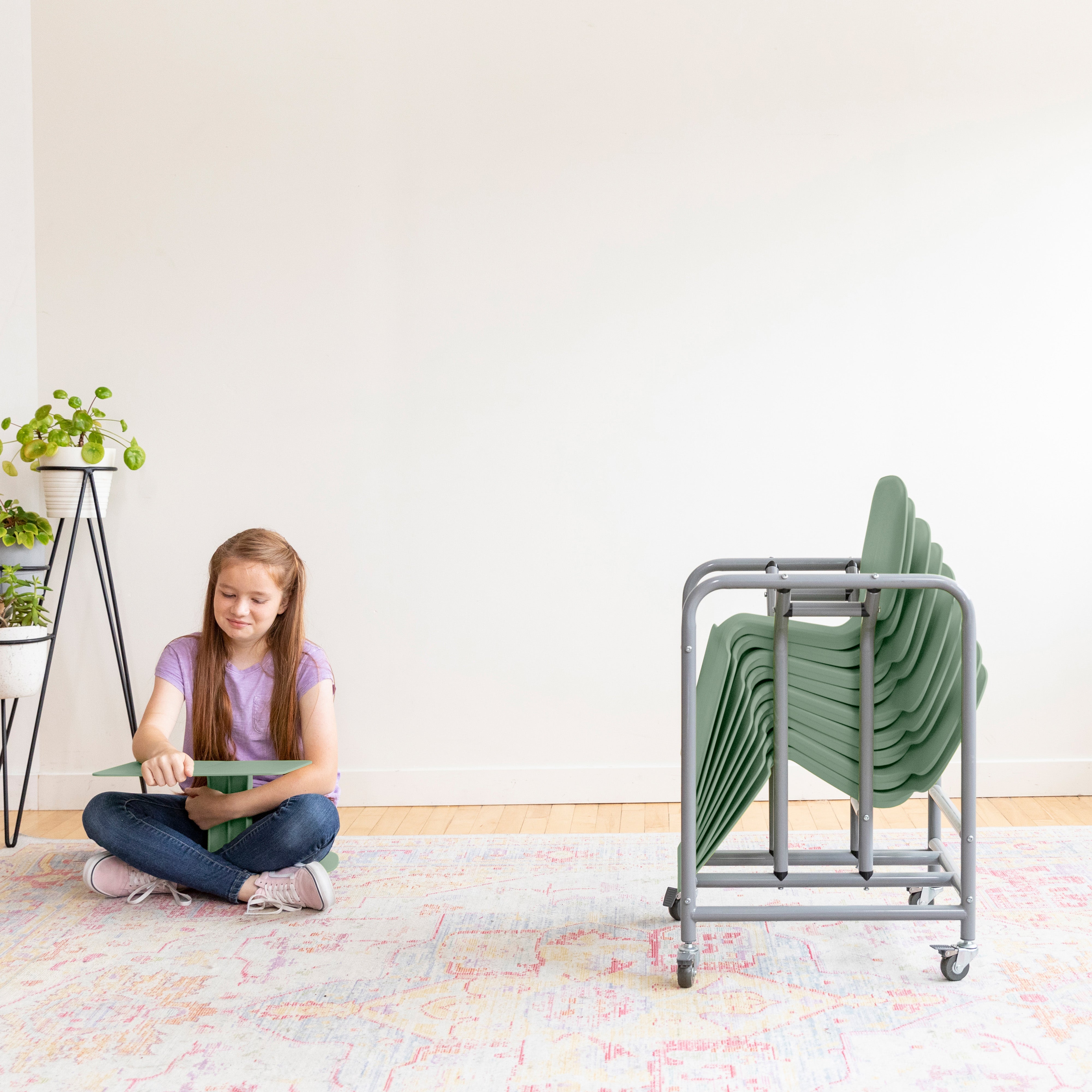 The Surf Portable Desk with Storage Cart, 10-Pack