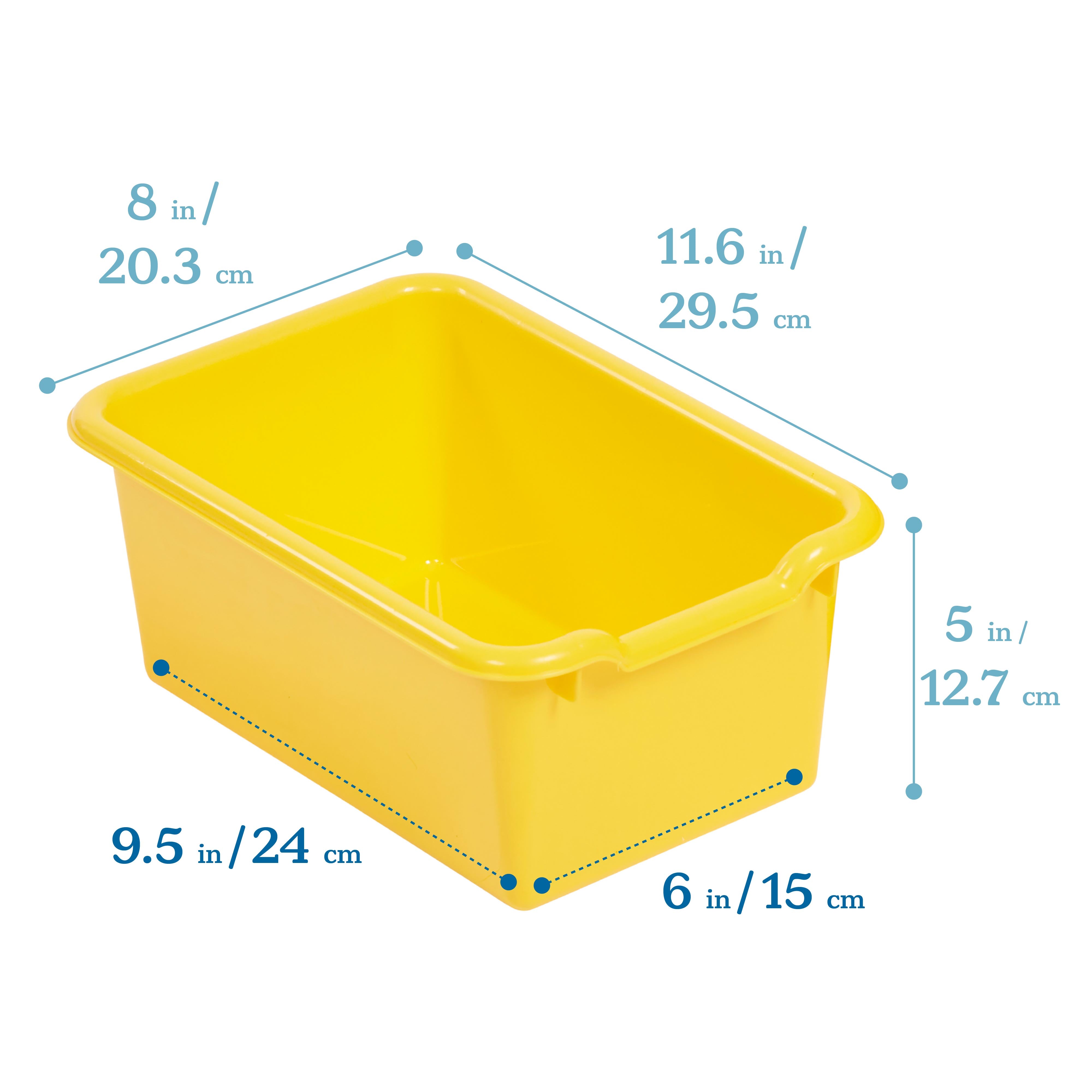 Scoop Front Plastic Storage Bins, 30-Piece