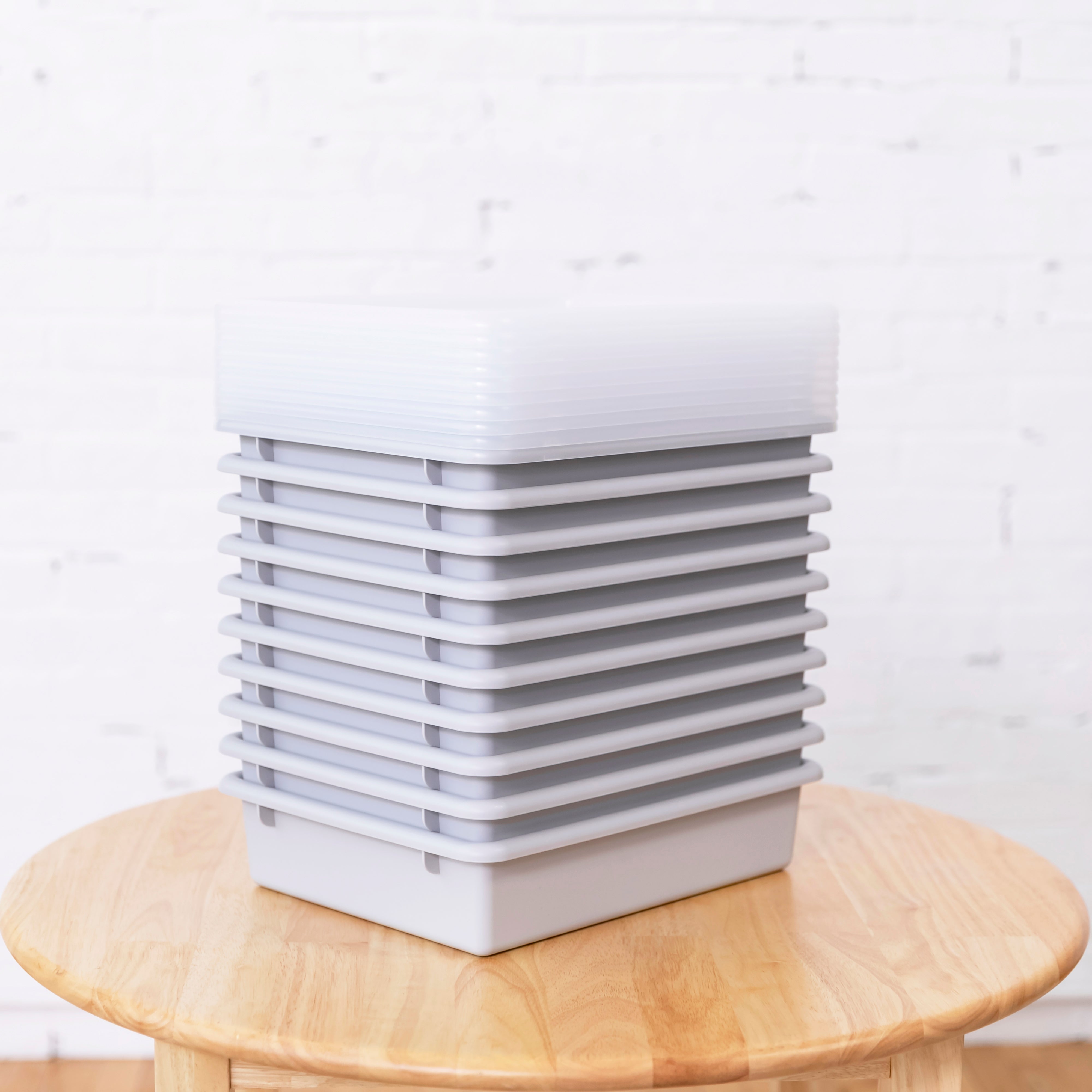 Letter Size Tray with Lid, 10-Piece