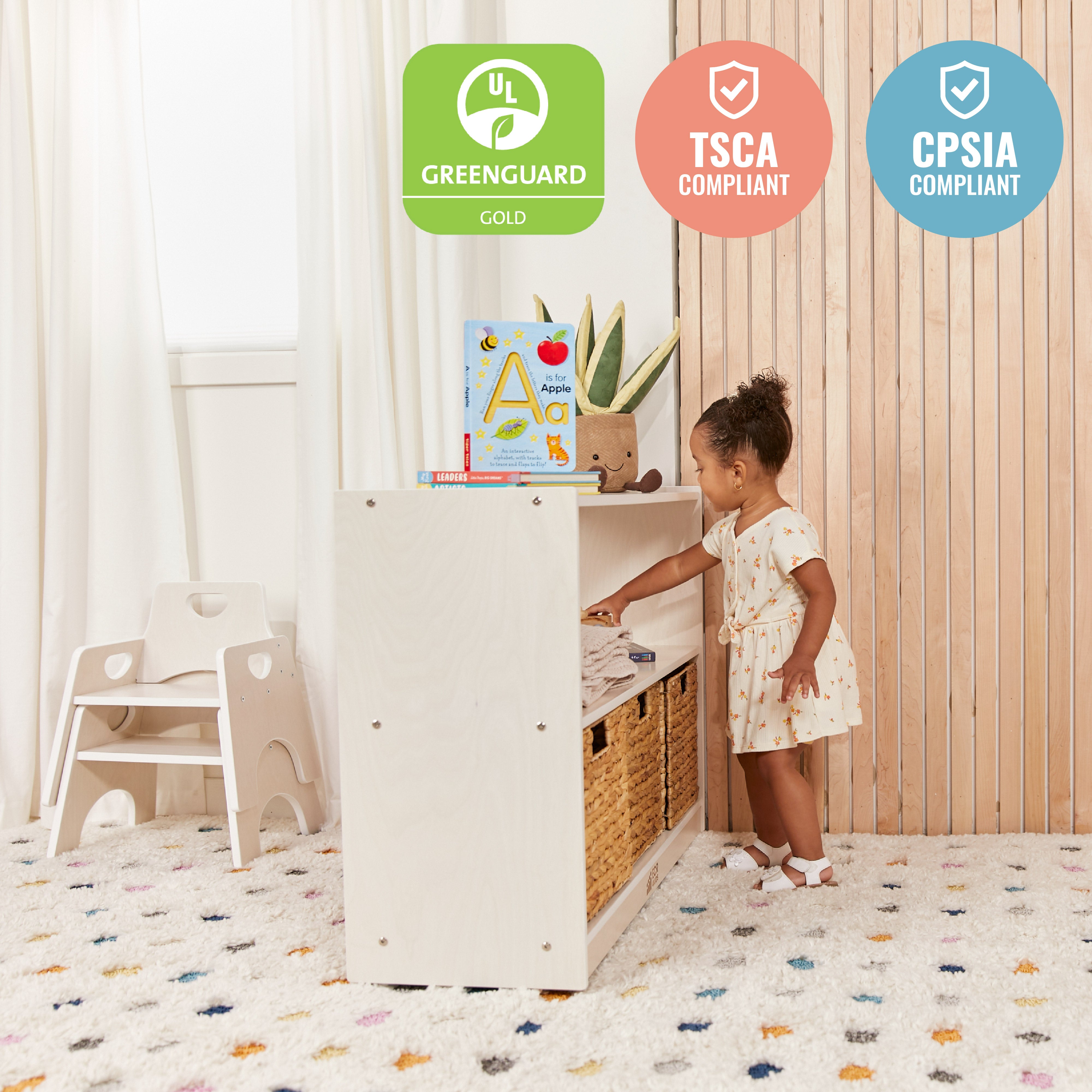 2-Shelf Mobile Island Storage Cabinet