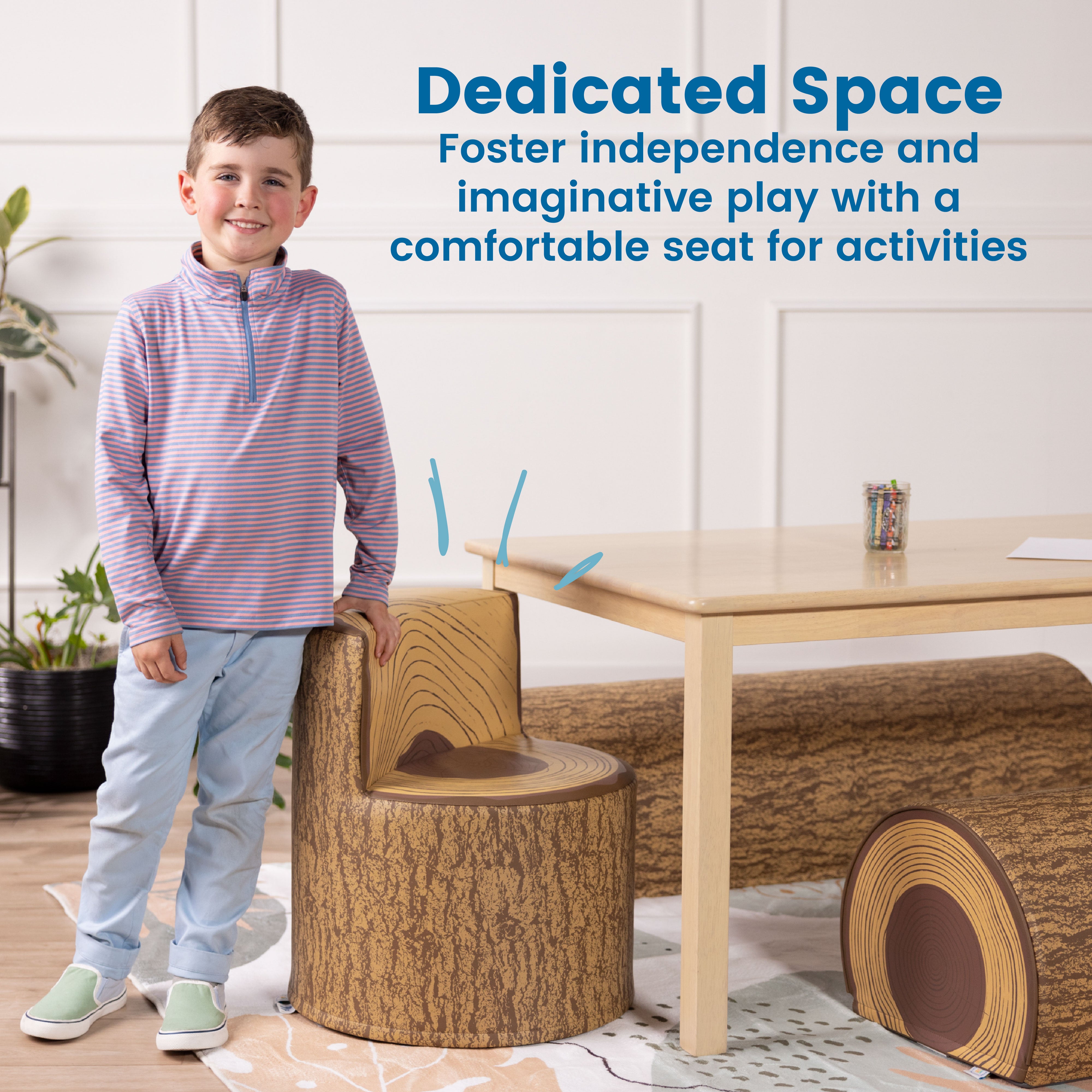 Tree Log Chair, Flexible Seating