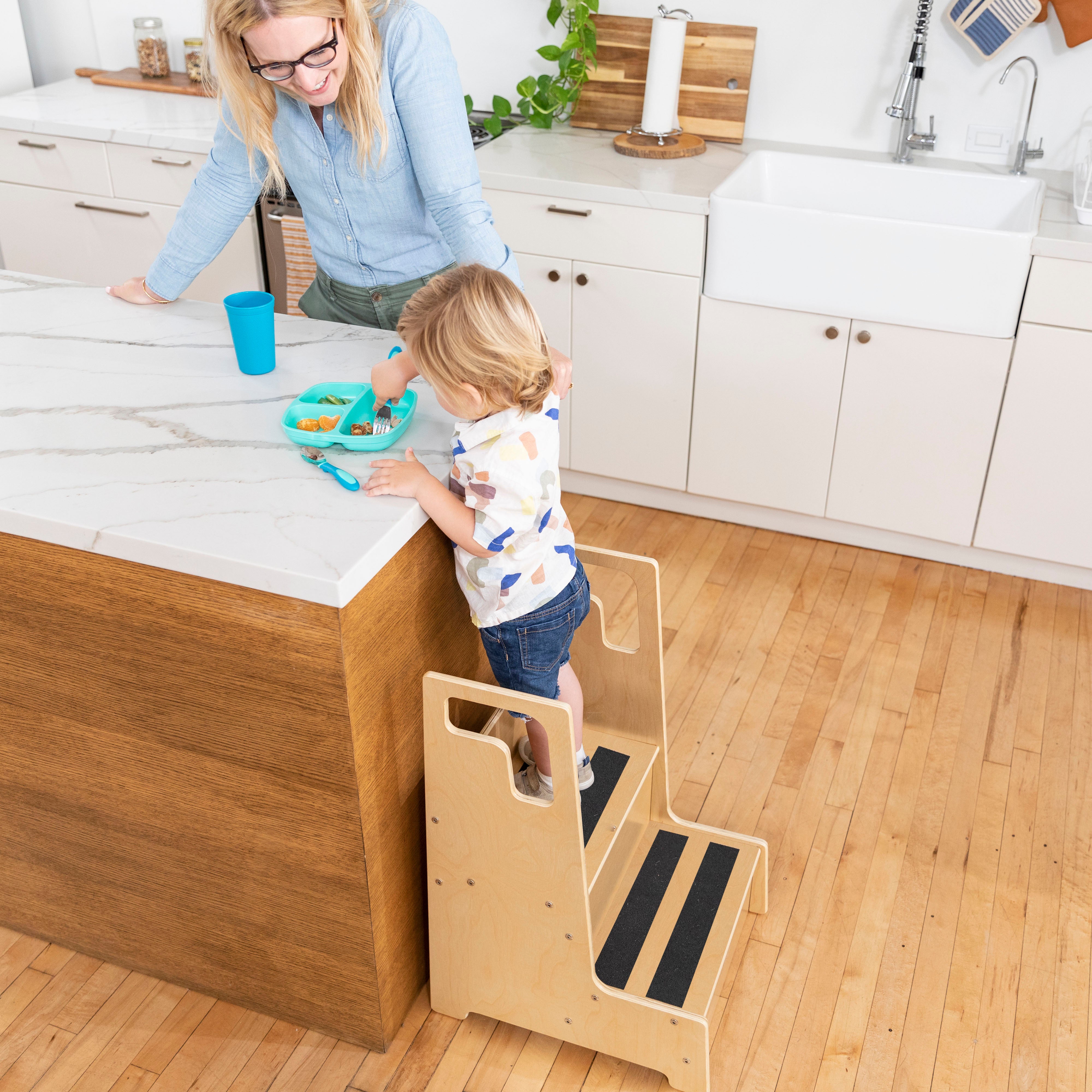 Reach-Up Step Stool with Handles