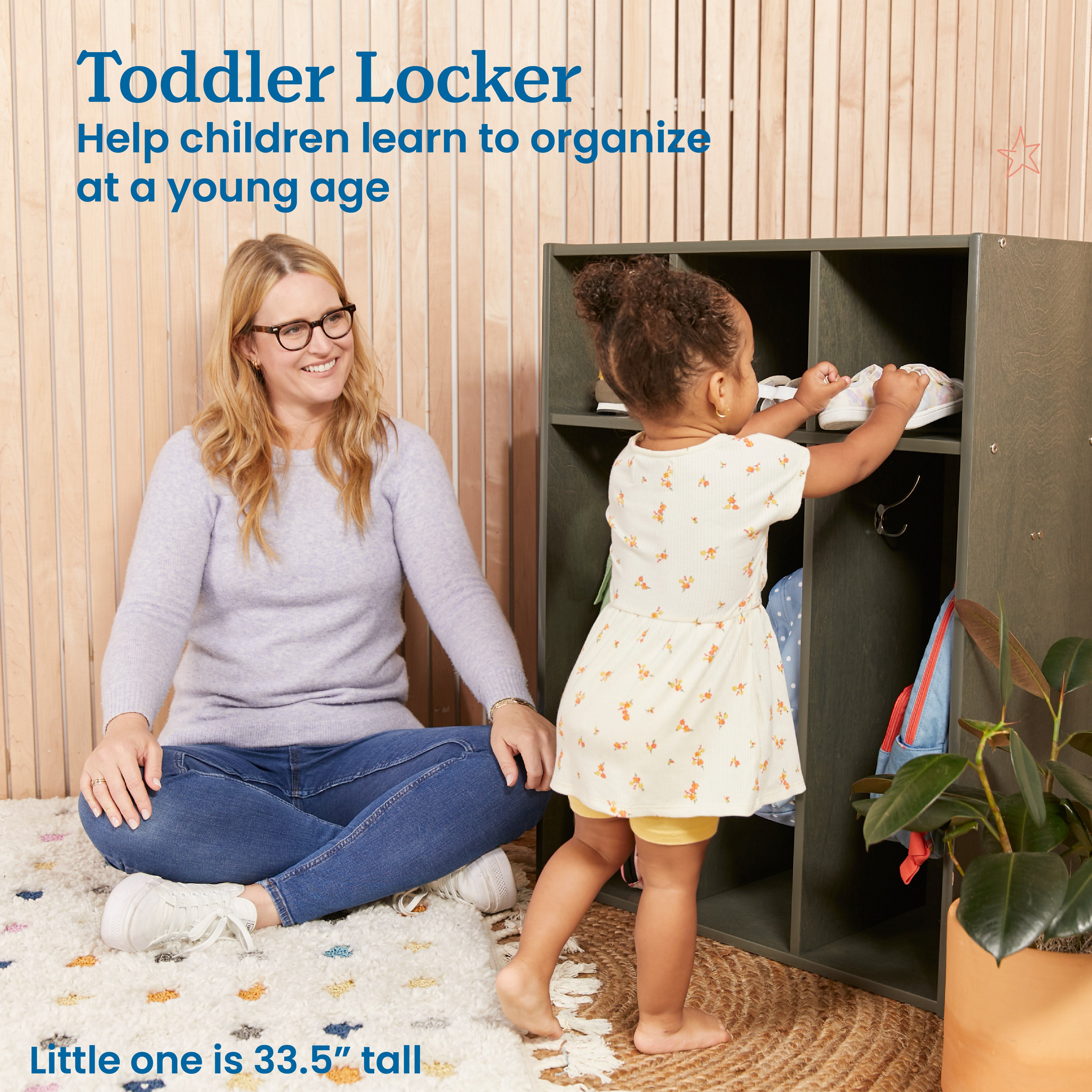 Streamline 3-Section Coat Locker, Toddler Size