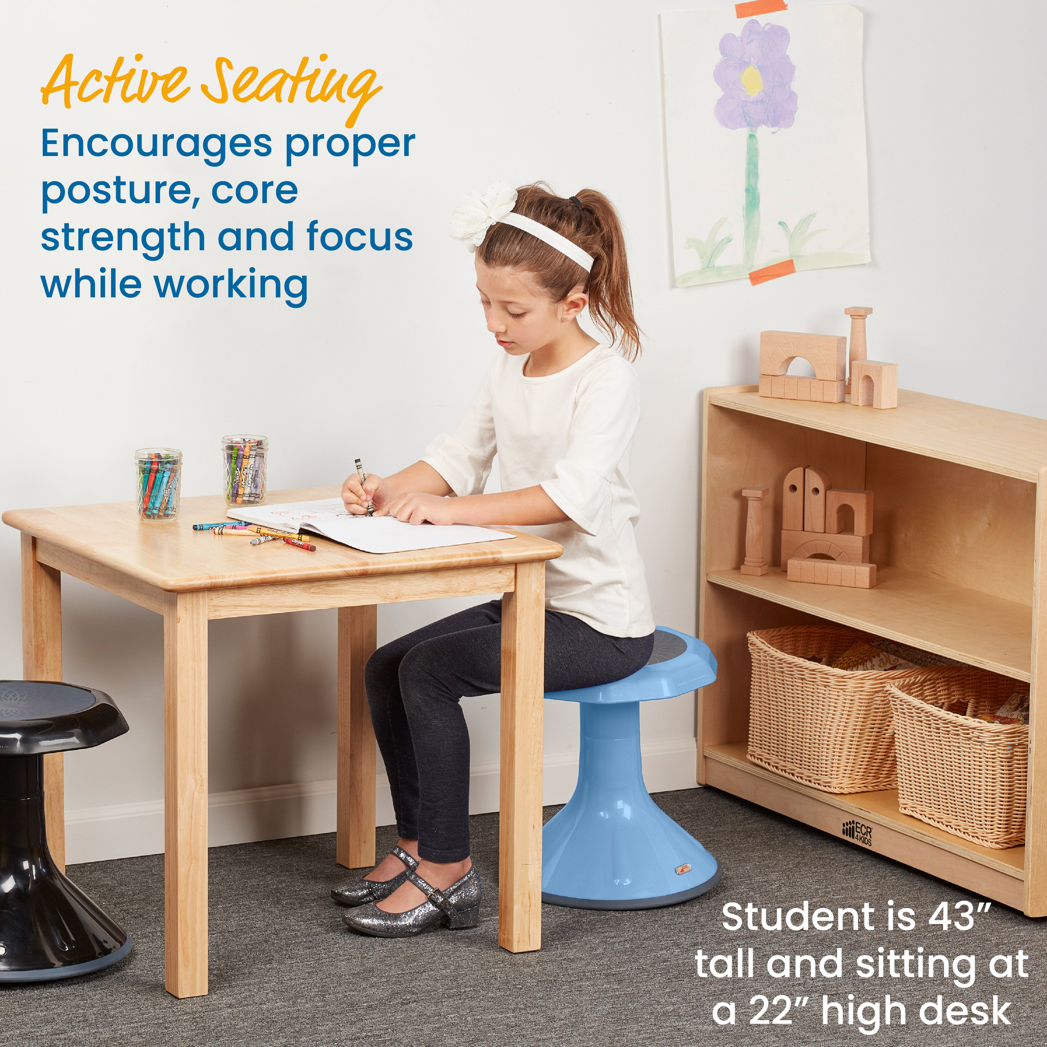 ACE Active Core Engagement Wobble Stool, 15-Inch Seat Height