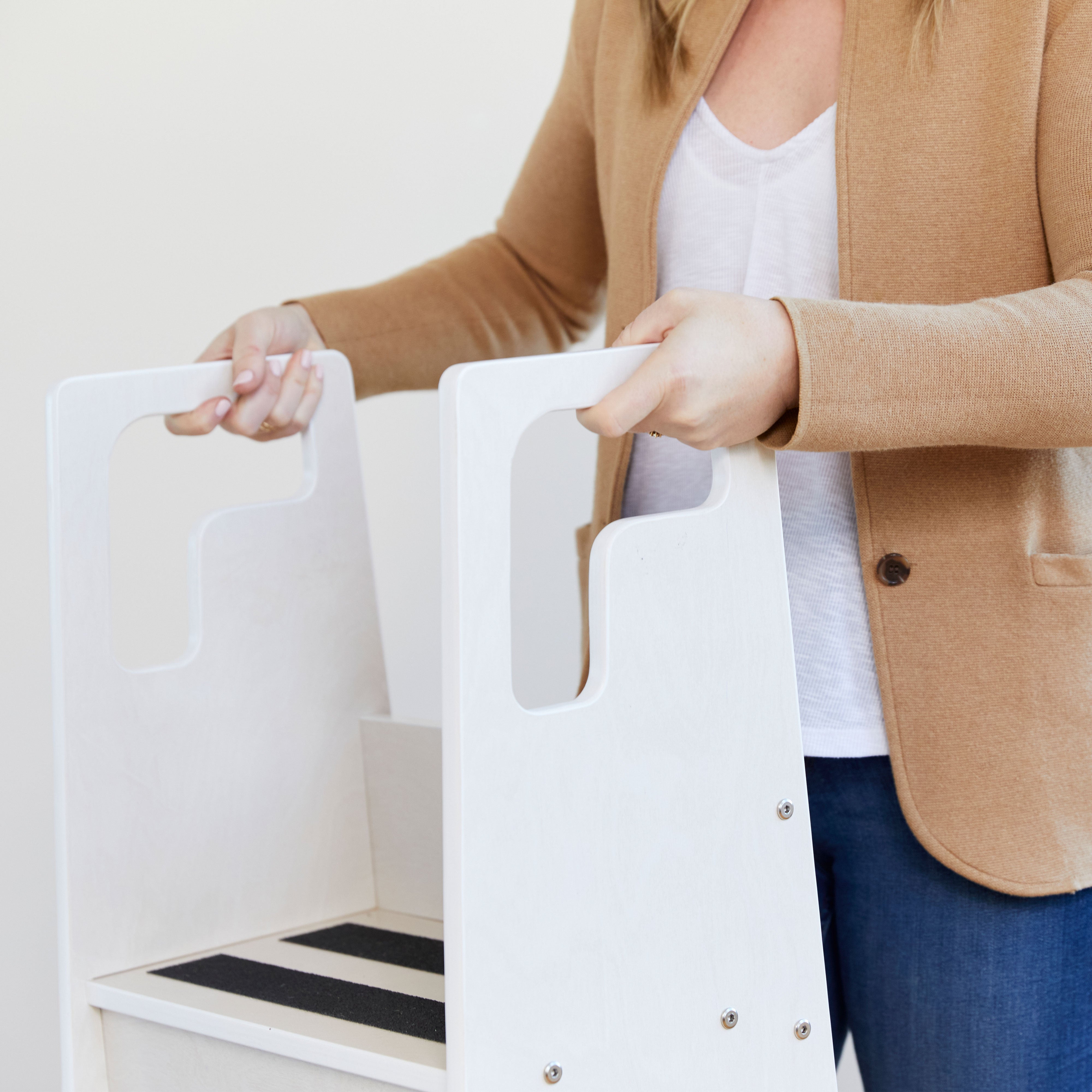 Reach-Up Step Stool with Handles