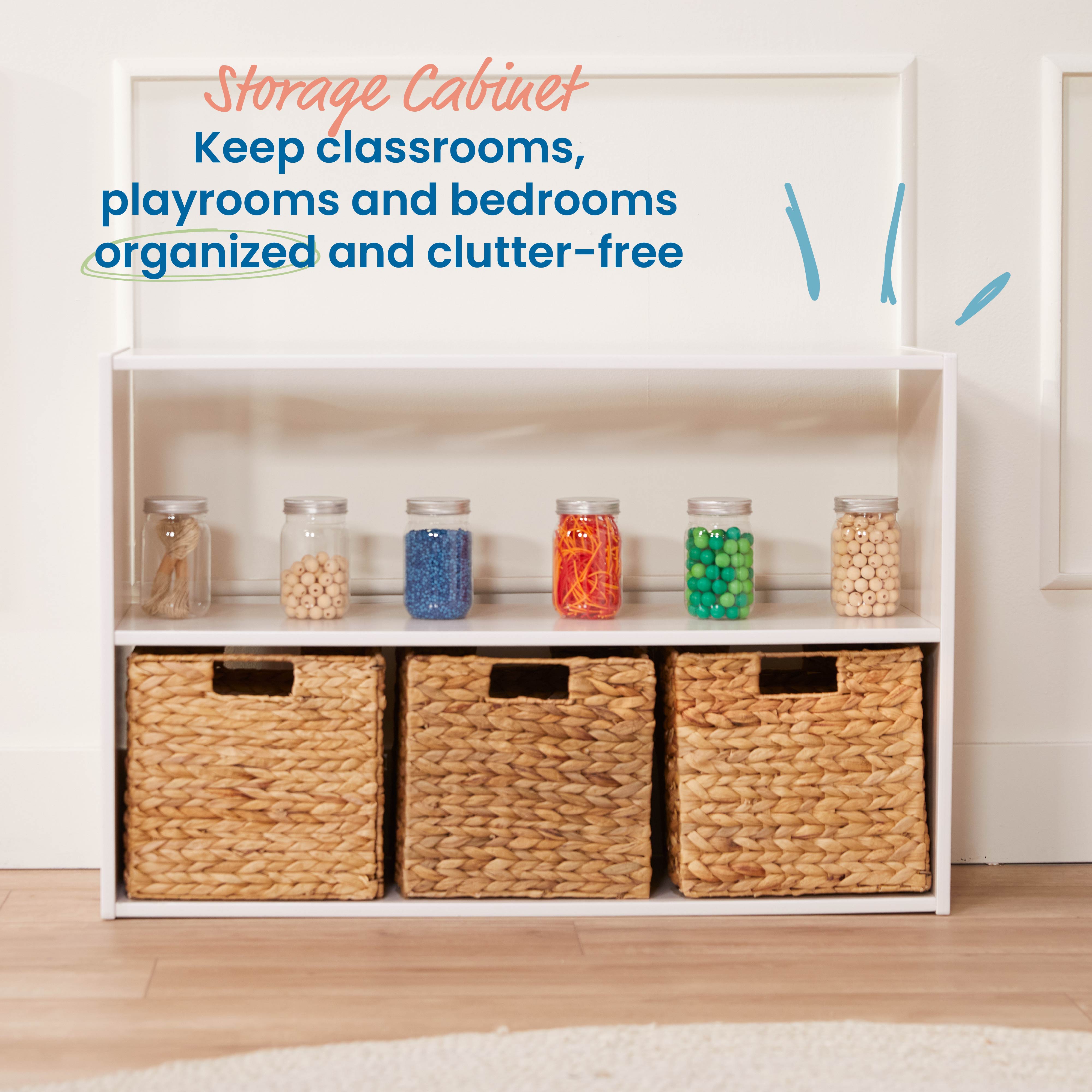 Streamline 2-Shelf Storage Cabinet, 24in High