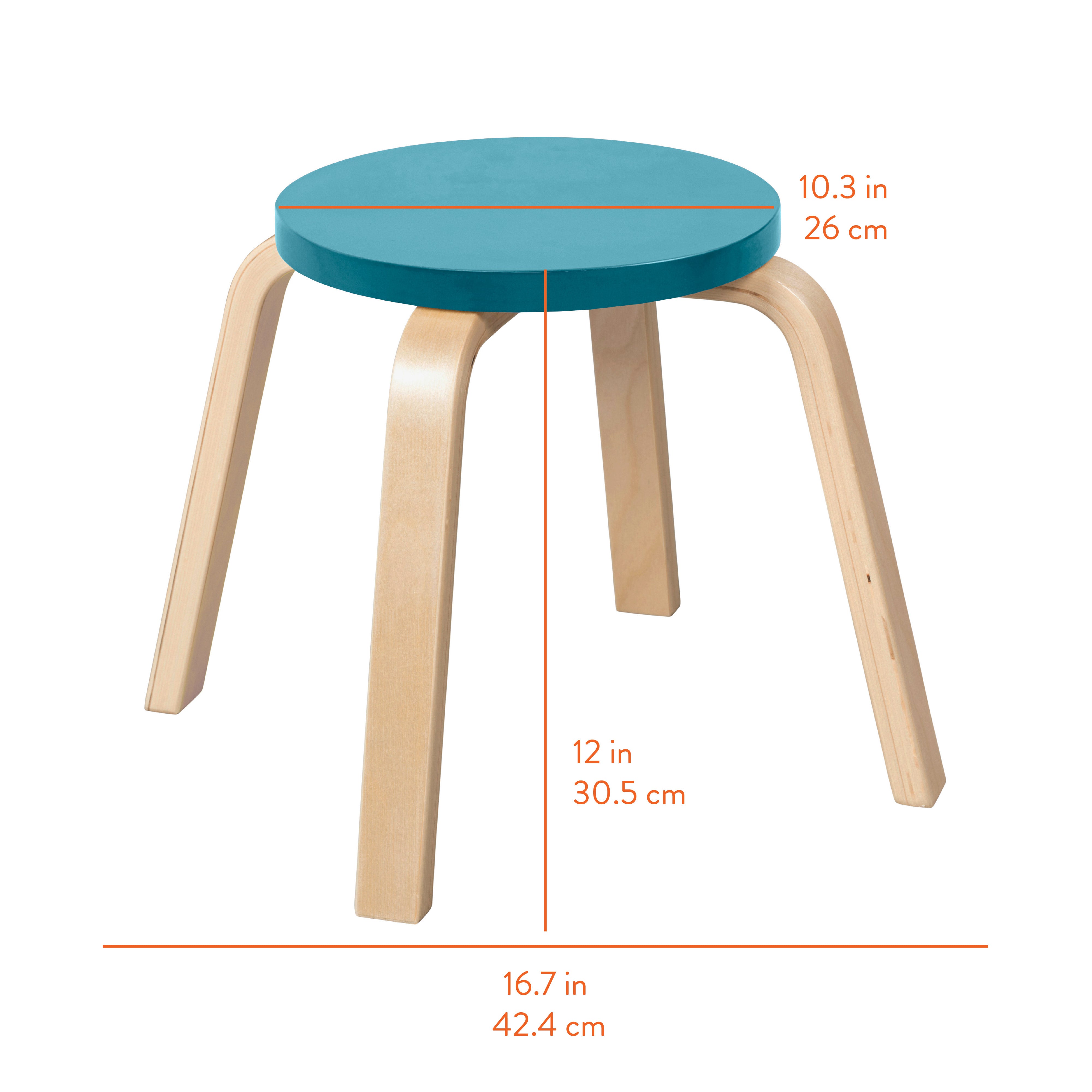 Bentwood Stackable Stool Seating Set, 6-Piece