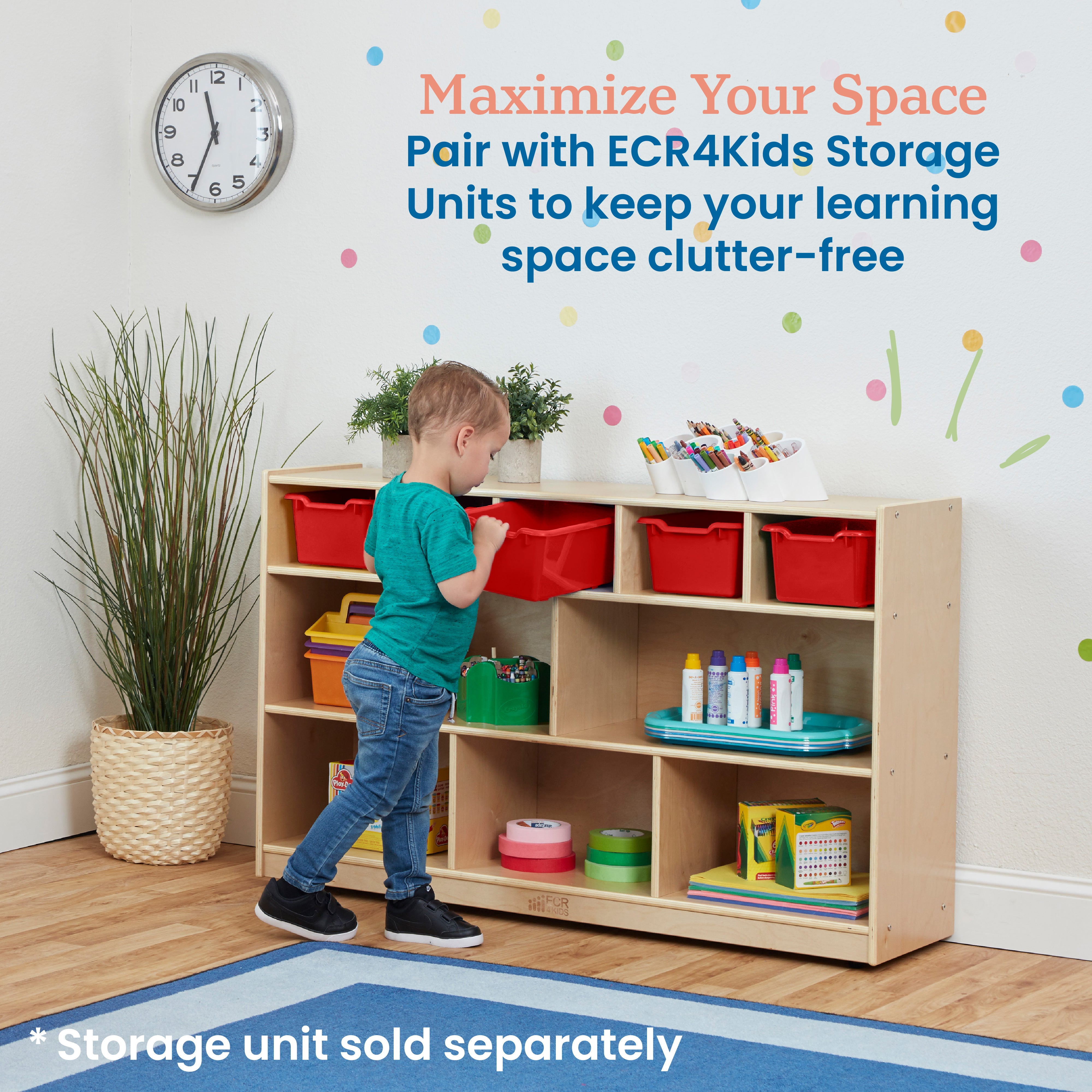 Scoop Front Storage Bin, 5-Piece