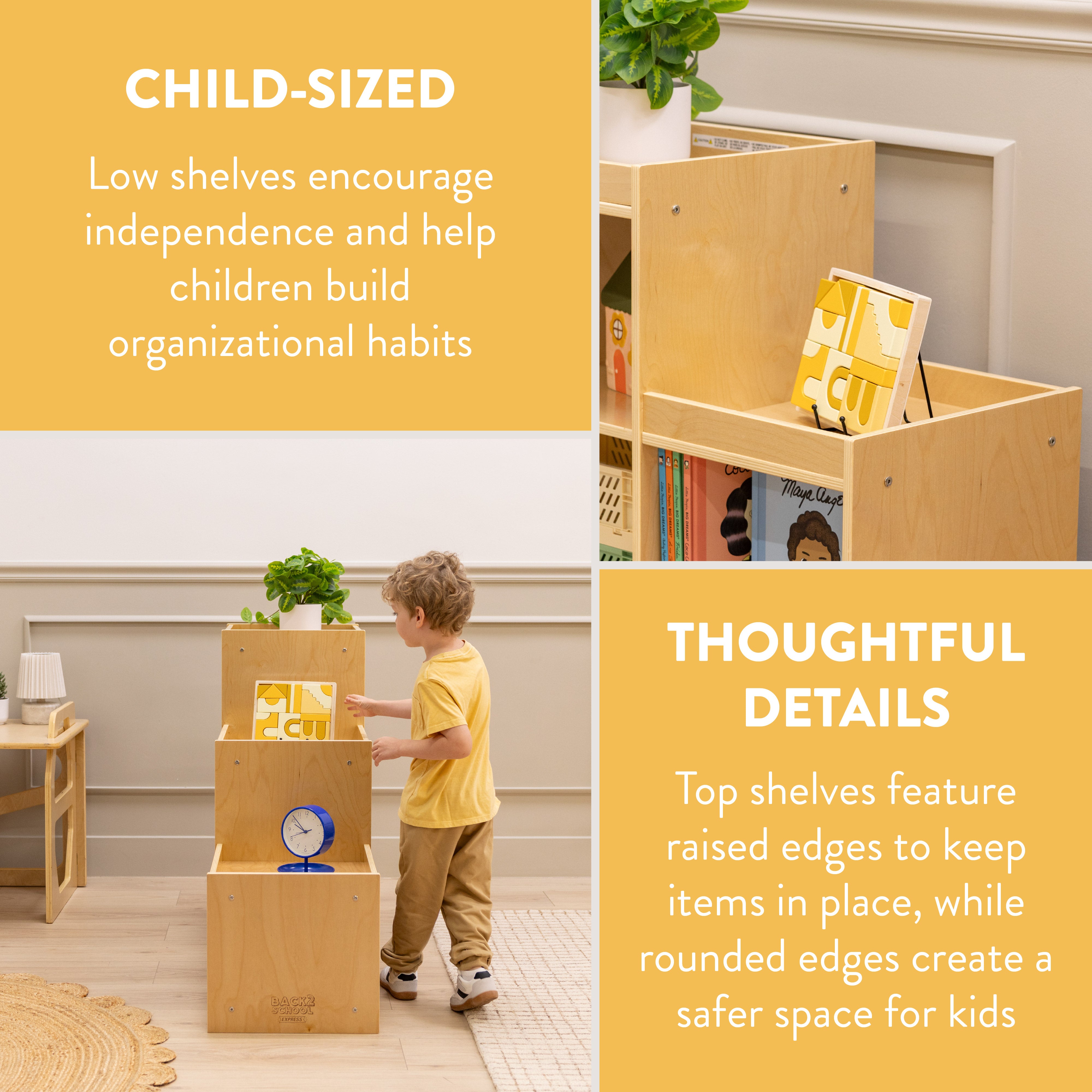 6-Compartment Tiered Storage Cabinet