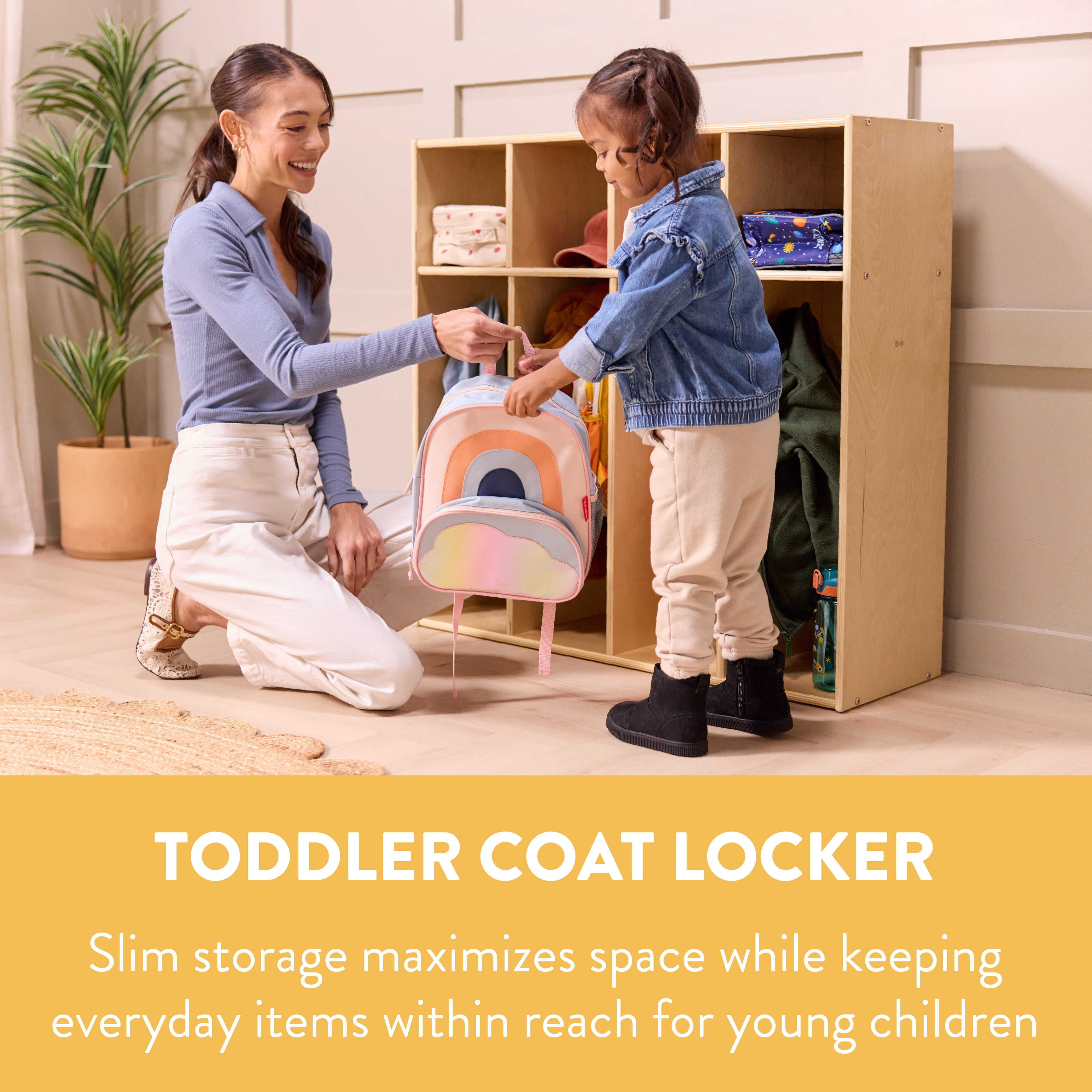 Sleekline 4-Section Toddler Storage Coat Locker