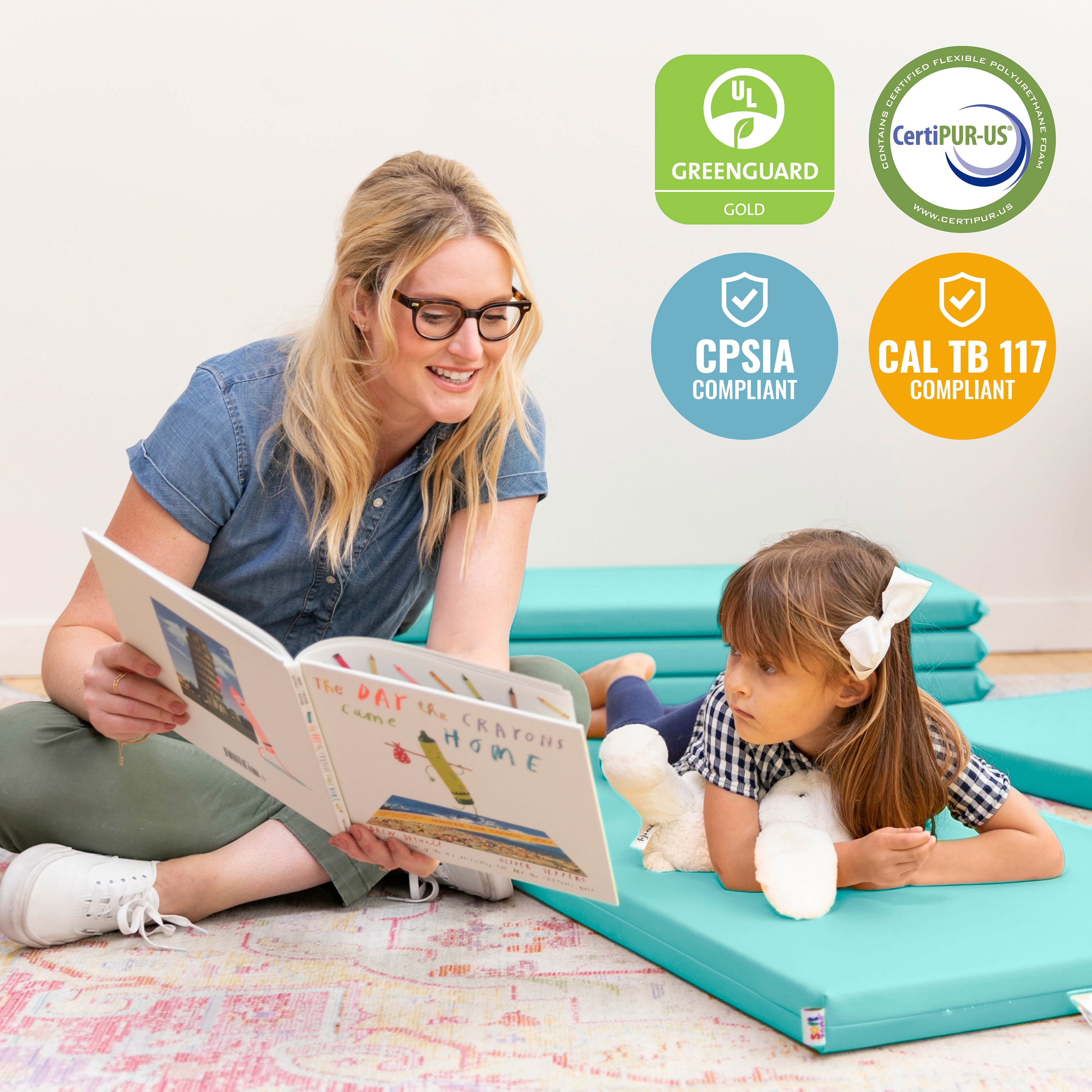 Rainbow Rest Mat with Name Tag, 5-Piece
