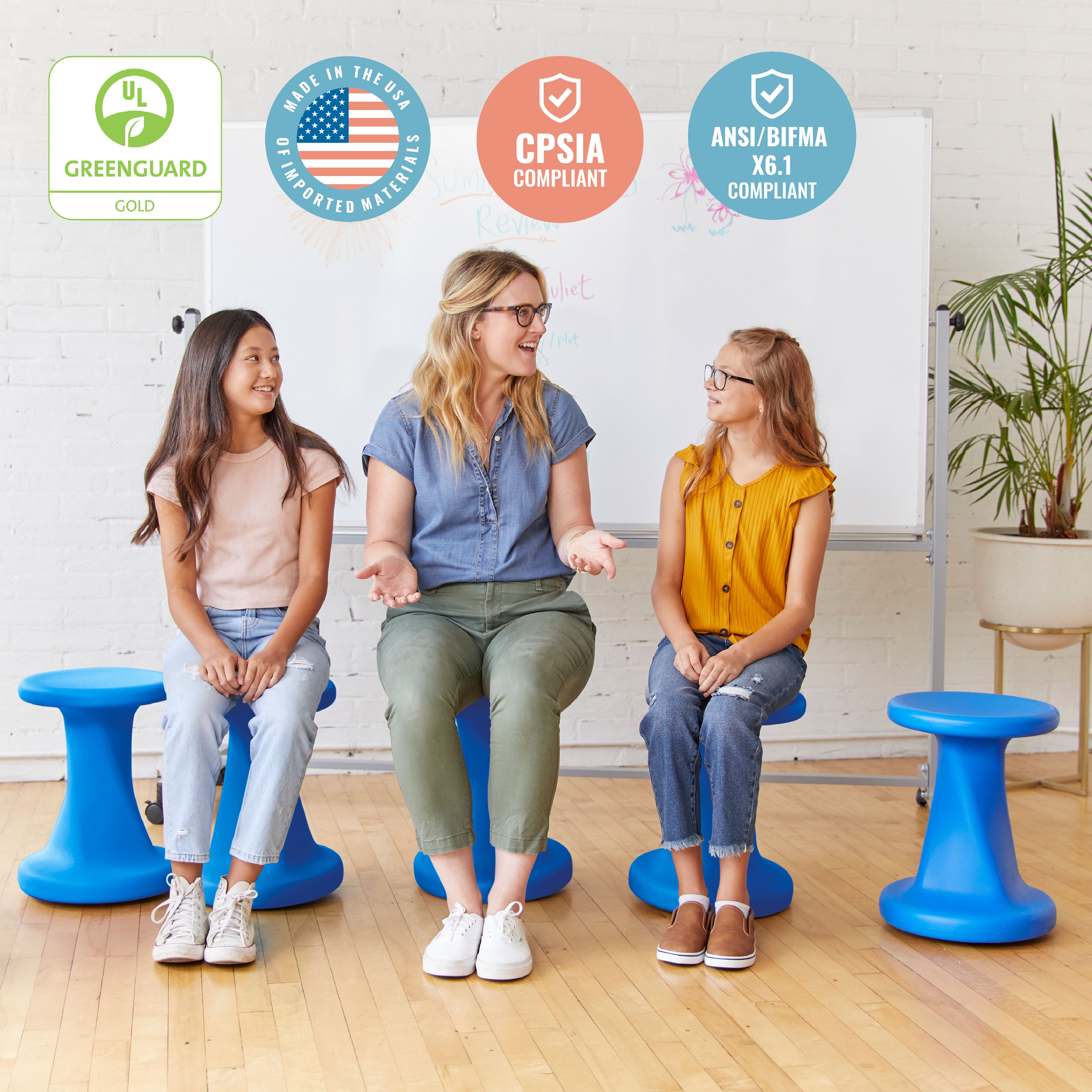 Twist Wobble Stool, 18in Seat Height