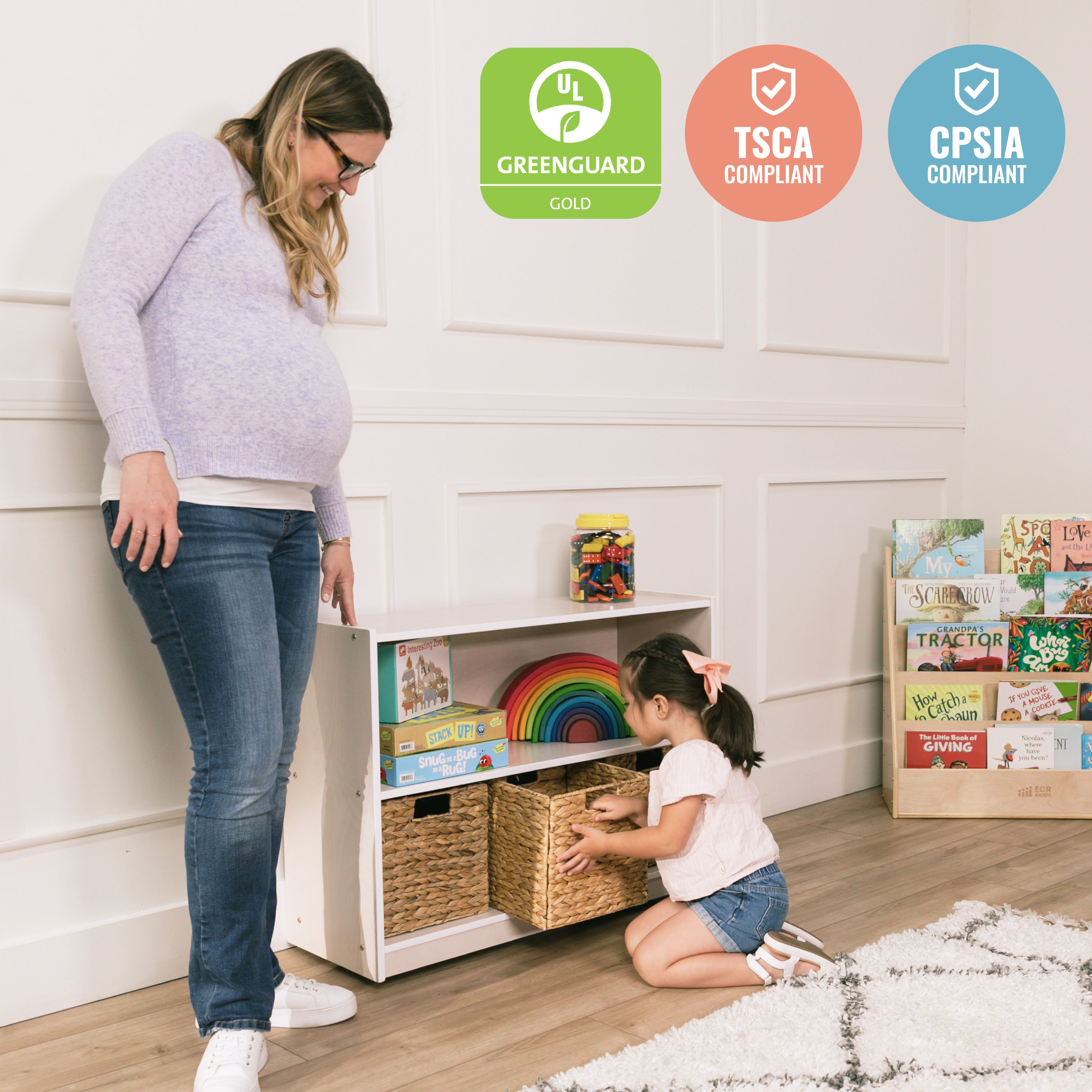 2-Shelf Mobile Storage Cabinet