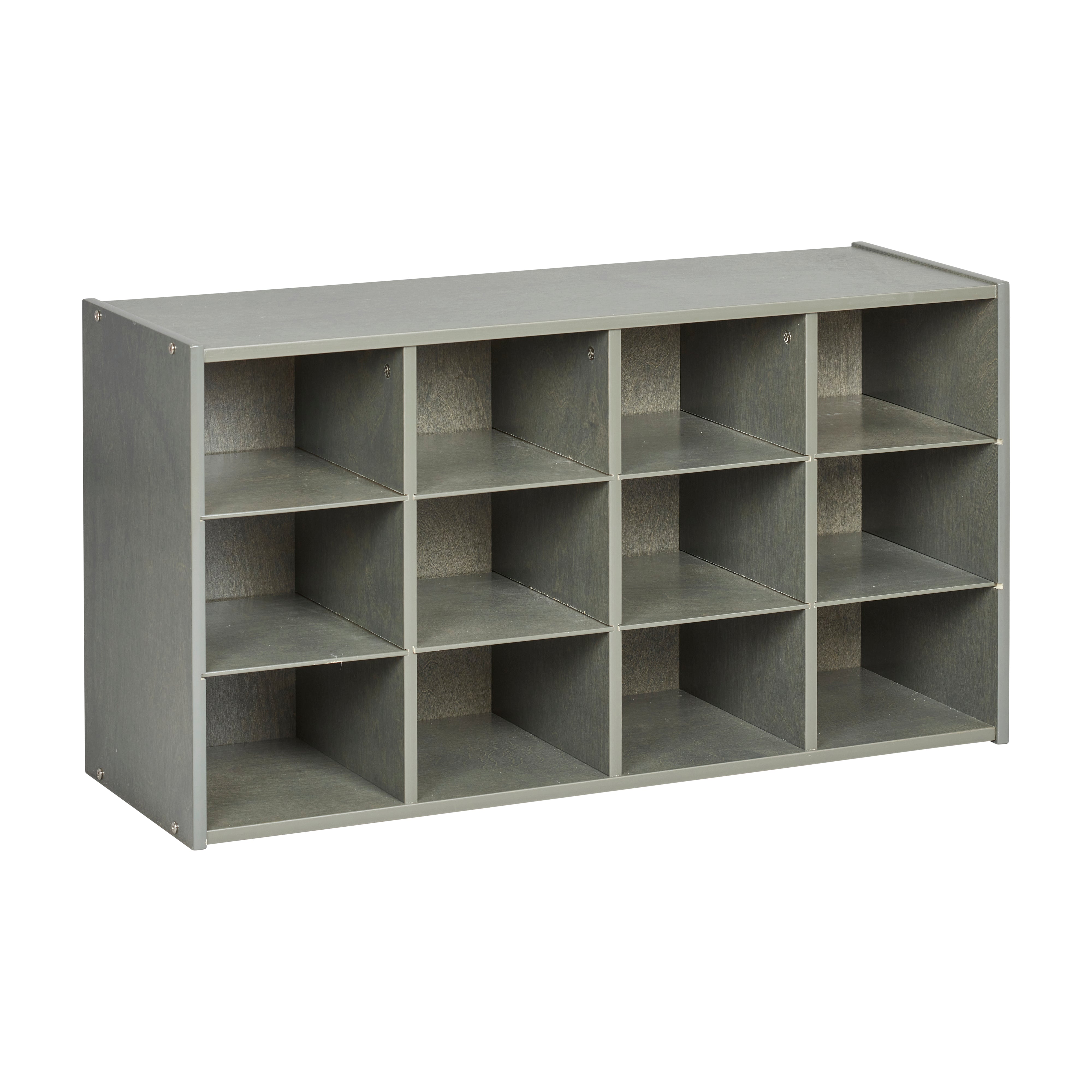 Streamline 12 Cubby Tray Storage Cabinet, 3x4