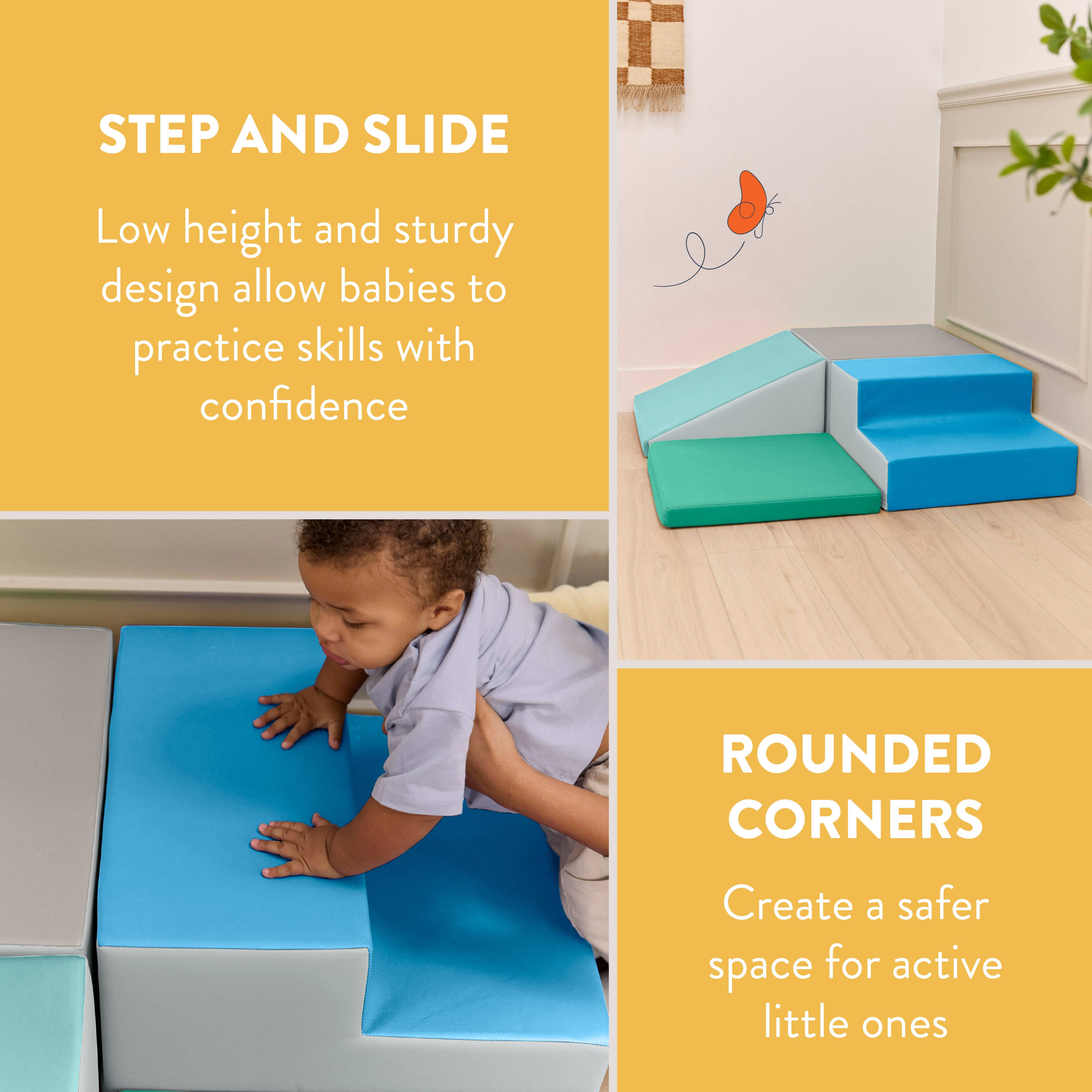 Little Haven Step & Slide Corner Climber, 4-Piece