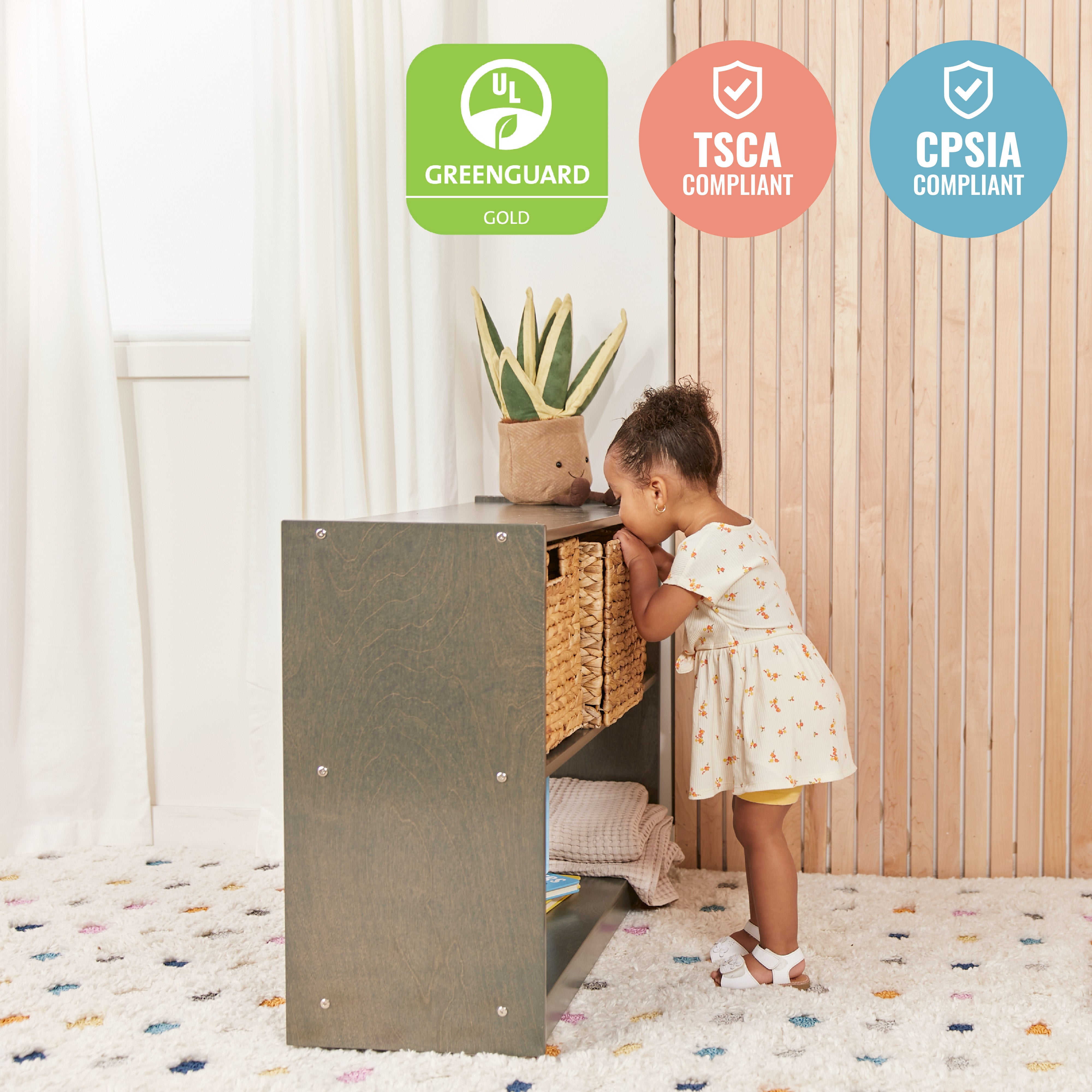 2-Shelf Mobile Island Storage Cabinet