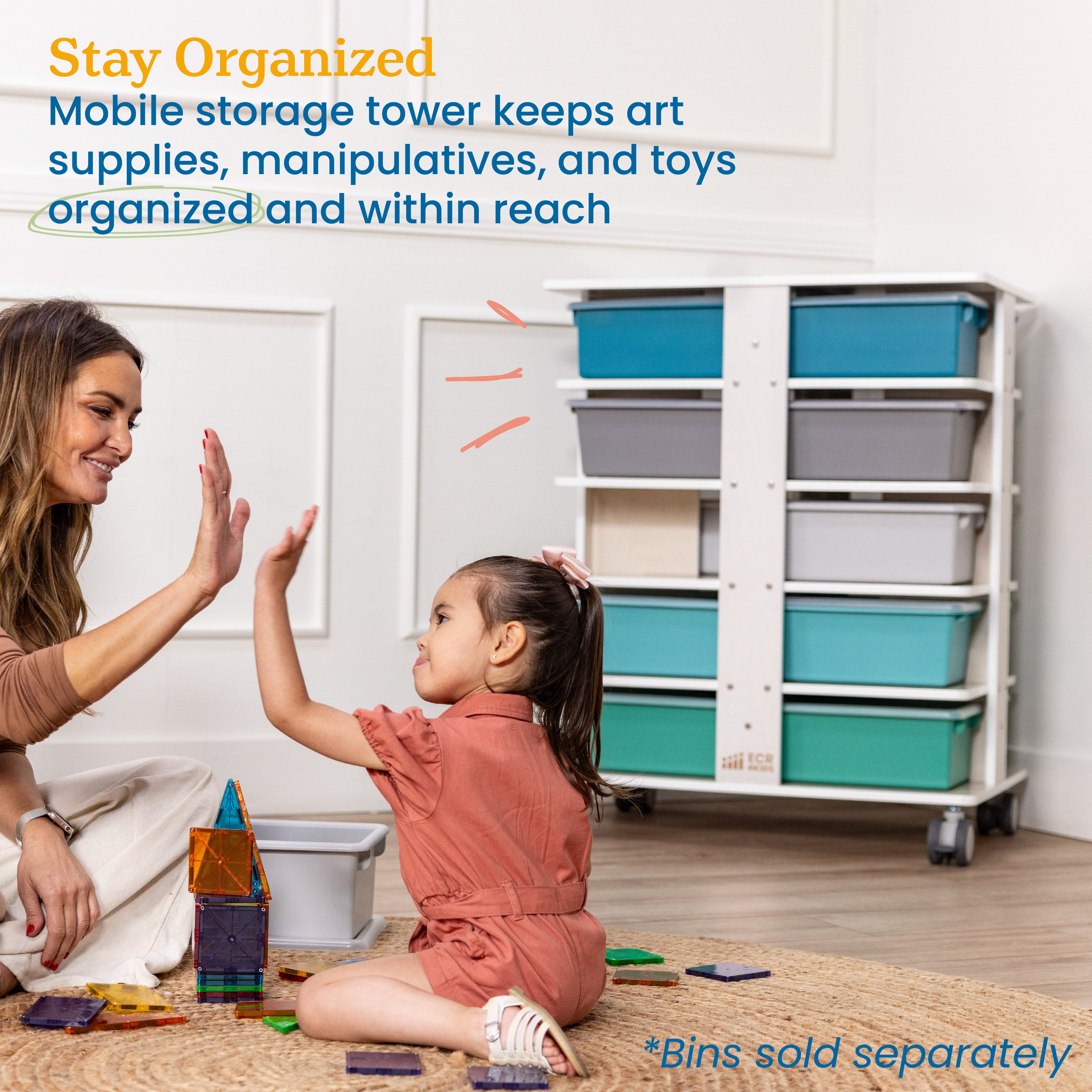 20-Compartment Mobile Storage Tower, 5x4