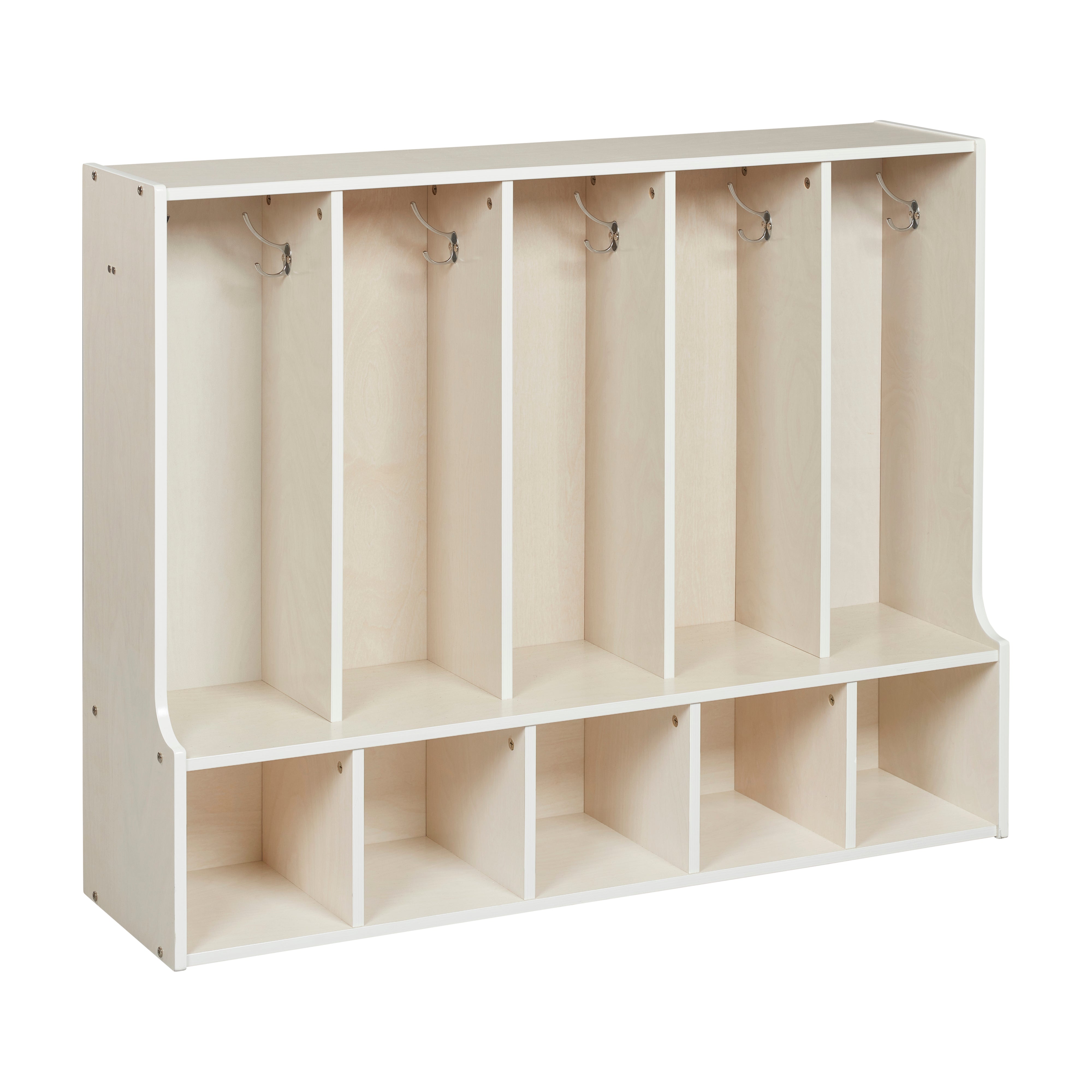 Streamline 5-Section Toddler Coat Locker with Bench