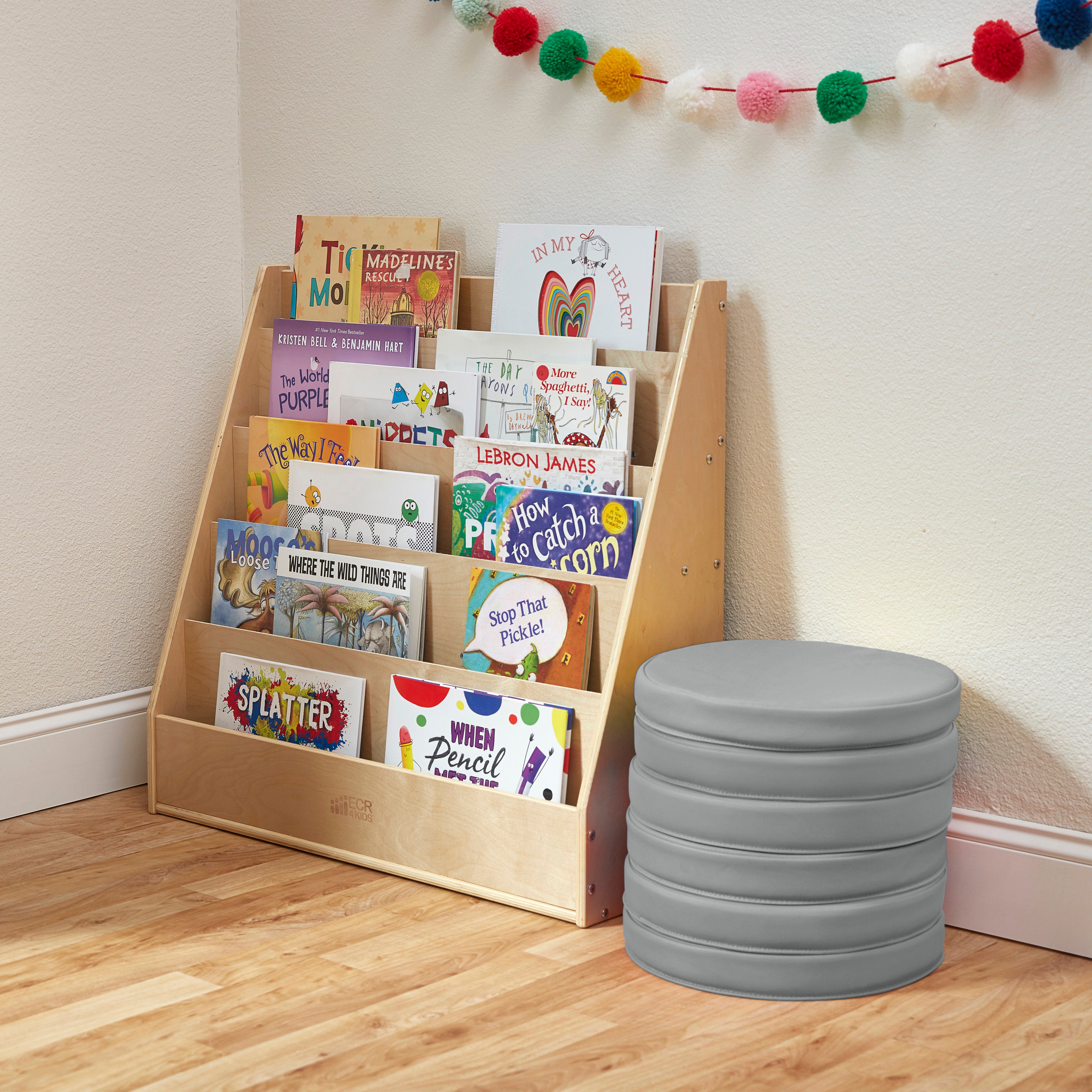 Floor Cushions, Round, 6-Piece