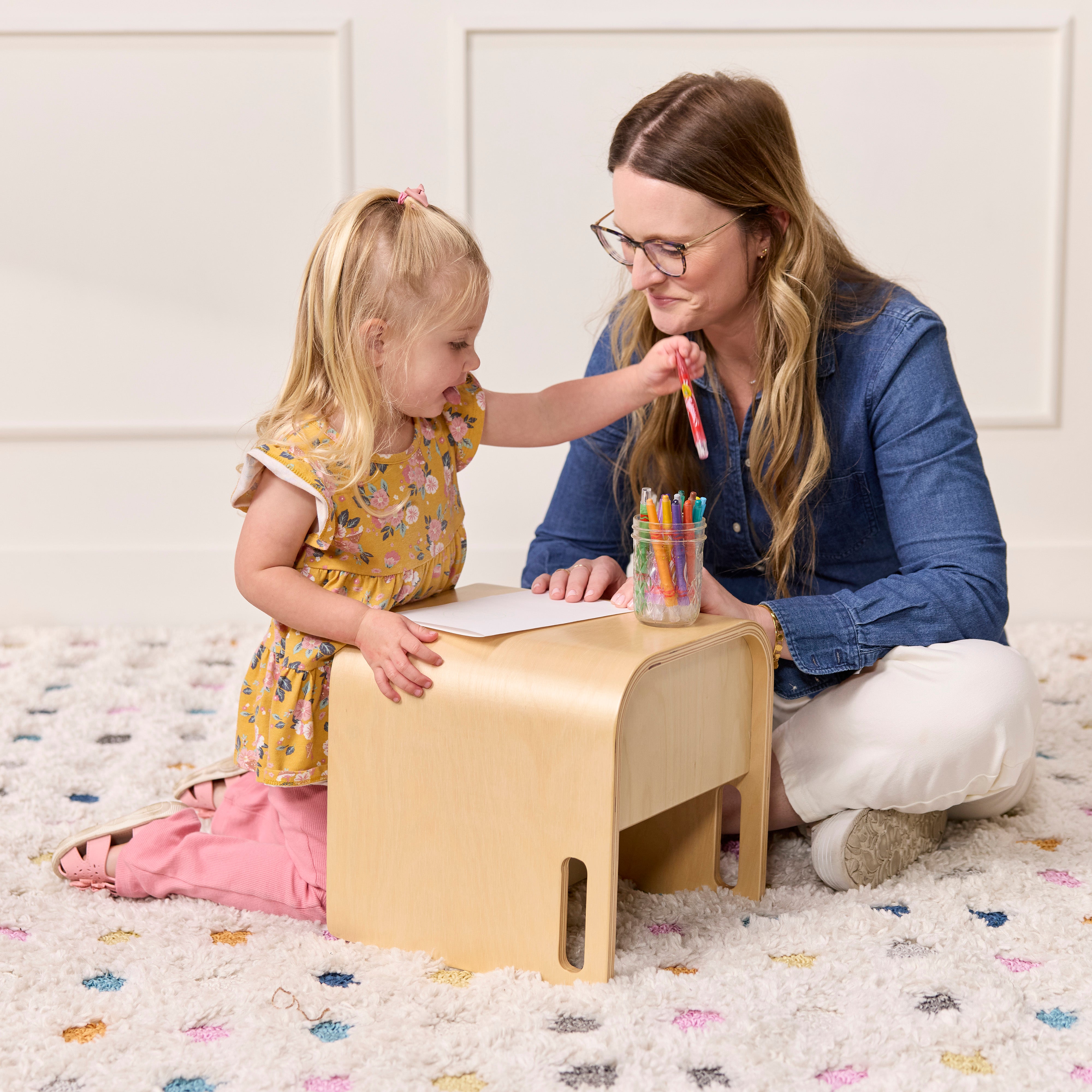 Bentwood Multipurpose Cube Chair
