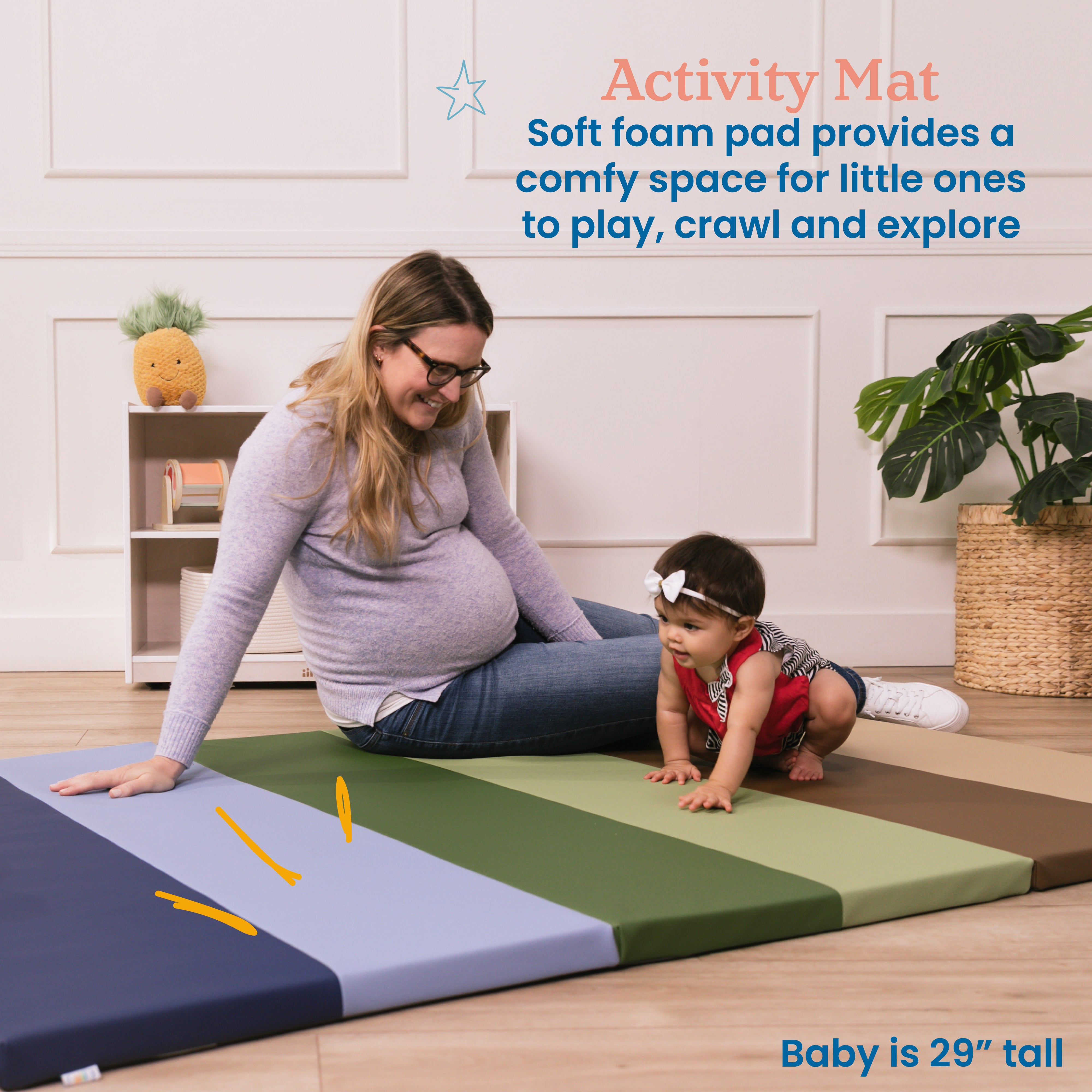 6-Section Rainbow Runway Activity Mat