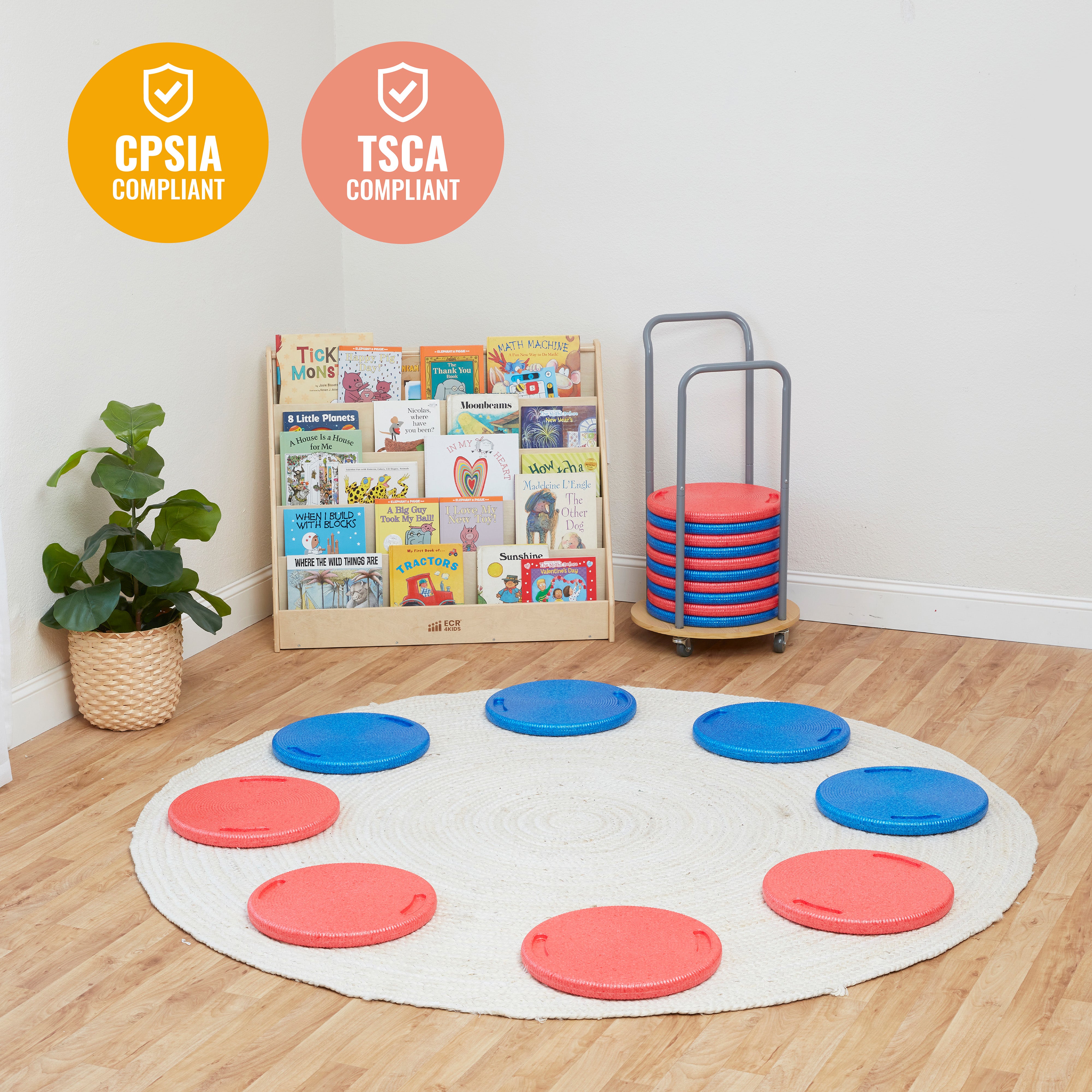 CircleSpots and Mobile Cushion Cart, 20-Piece