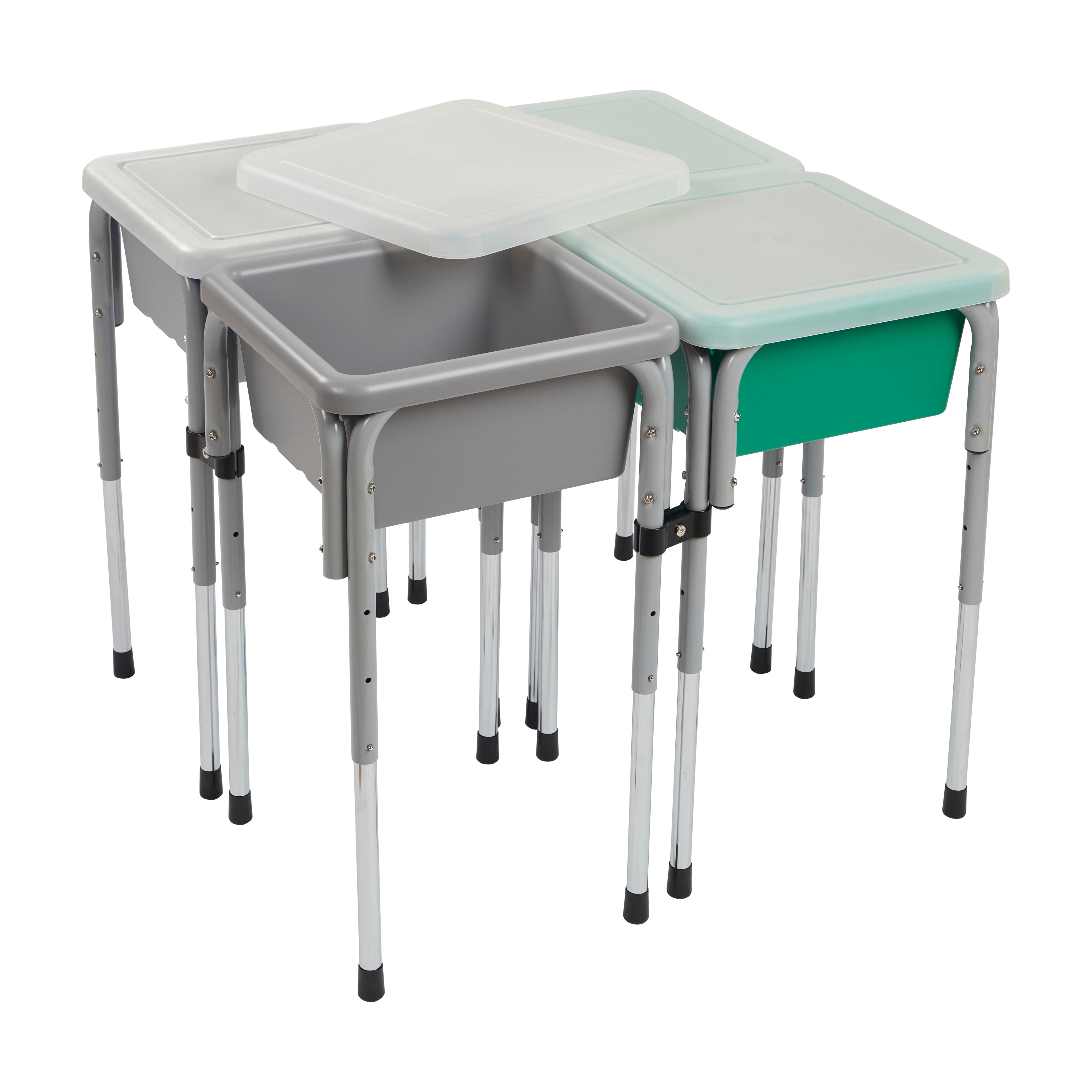 4-Station Sand and Water Adjustable Play Table