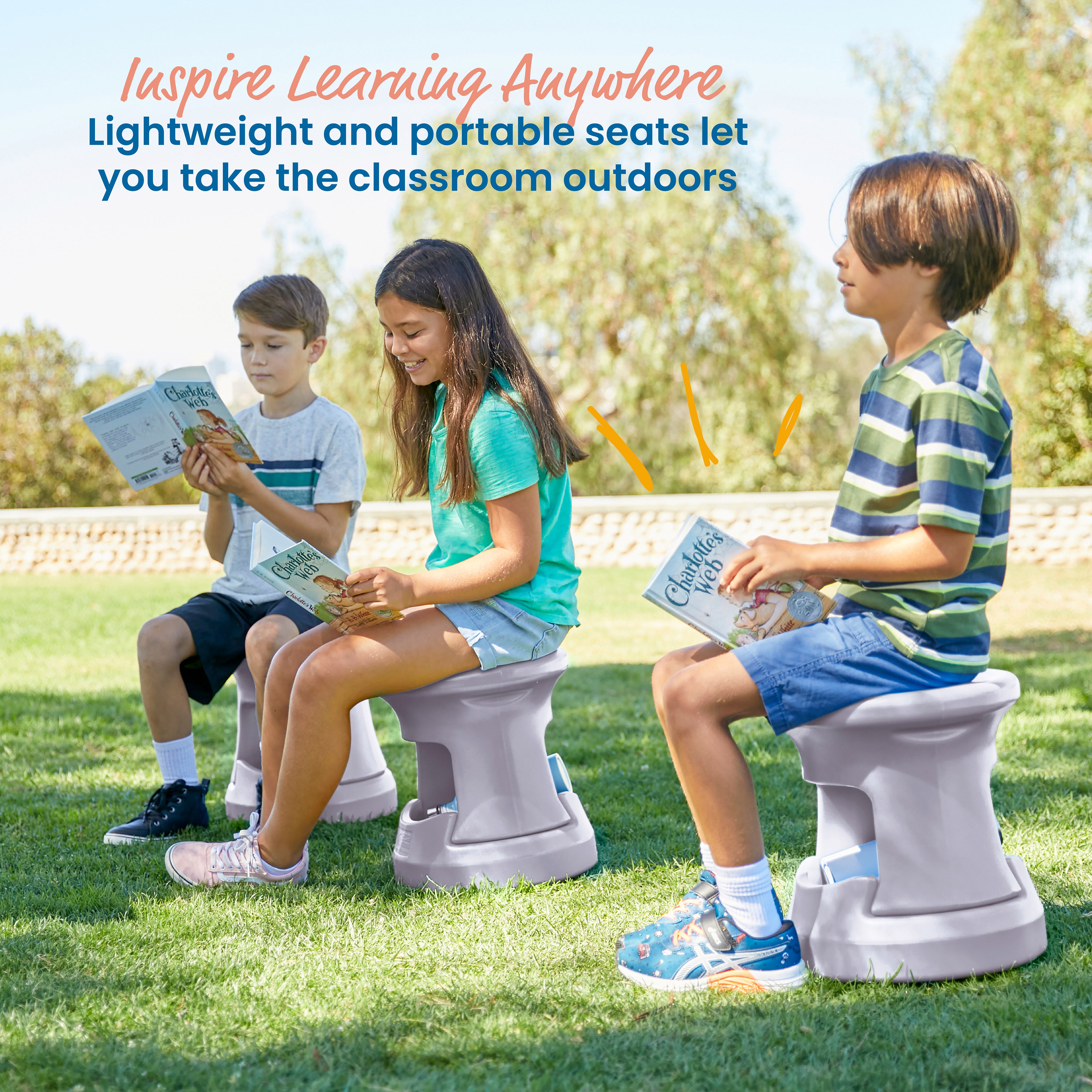 Storage Wobble Stool, 15in Seat Height