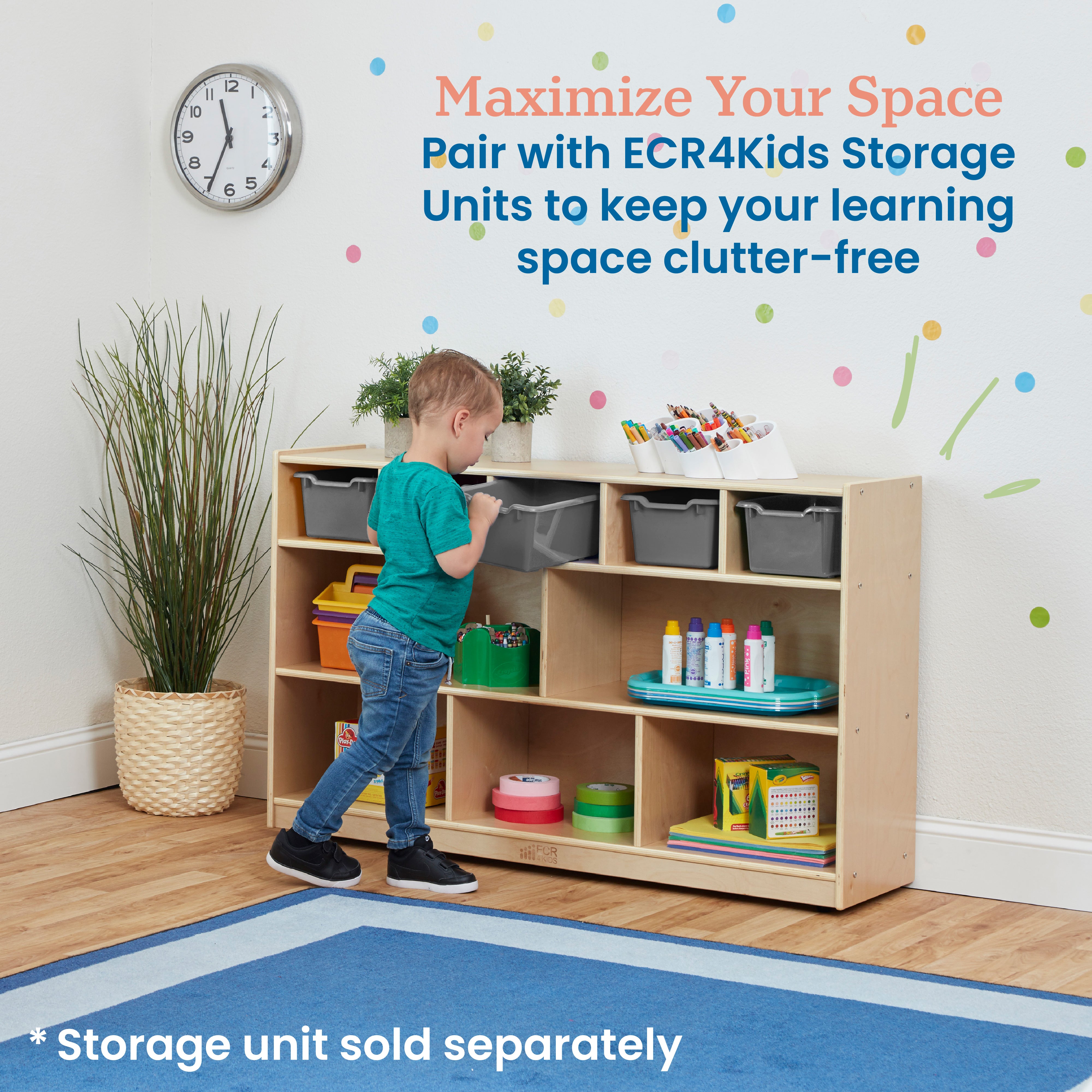 Scoop Front Storage Bin, 5-Piece