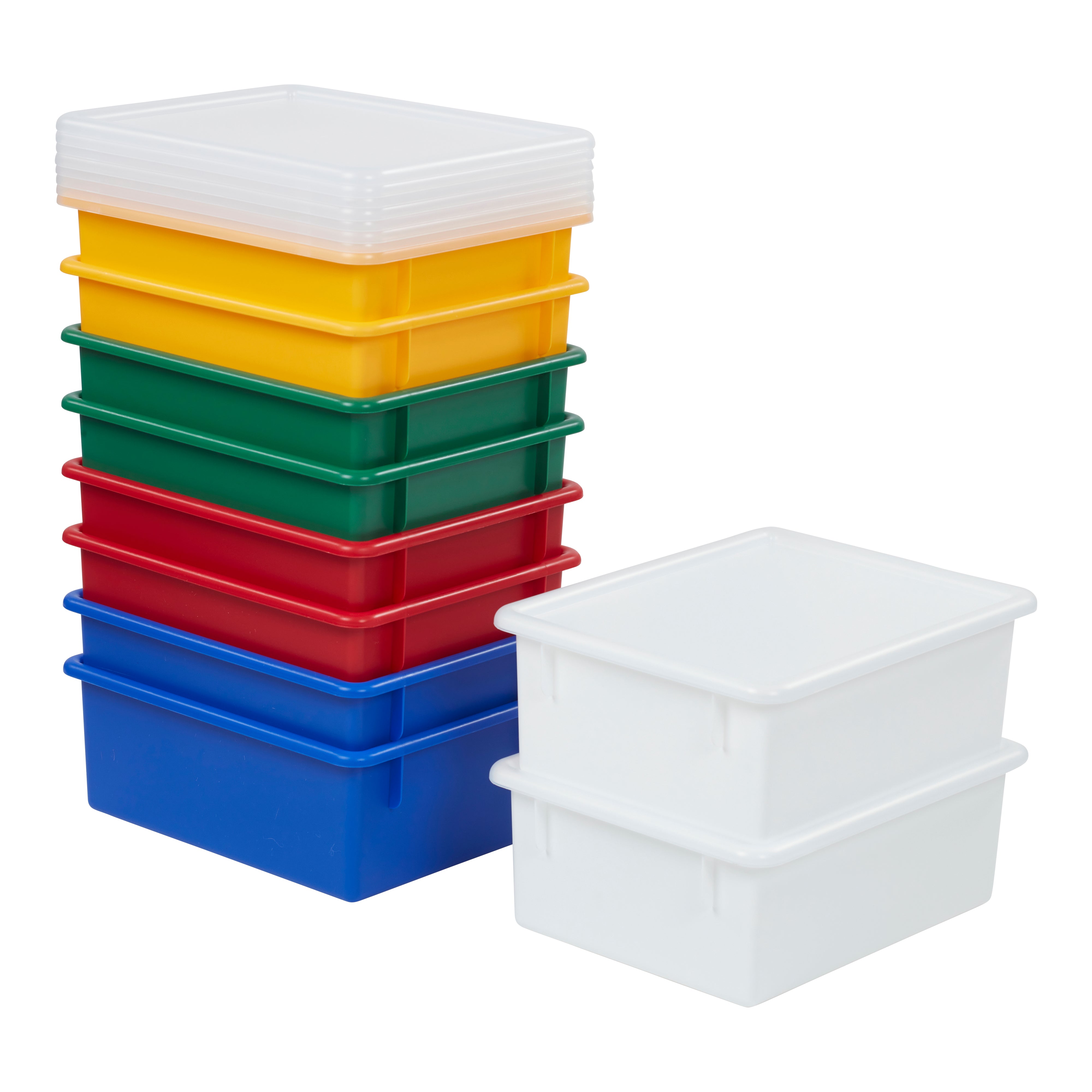 Letter Size Deep Tray with Lid, 10-Piece