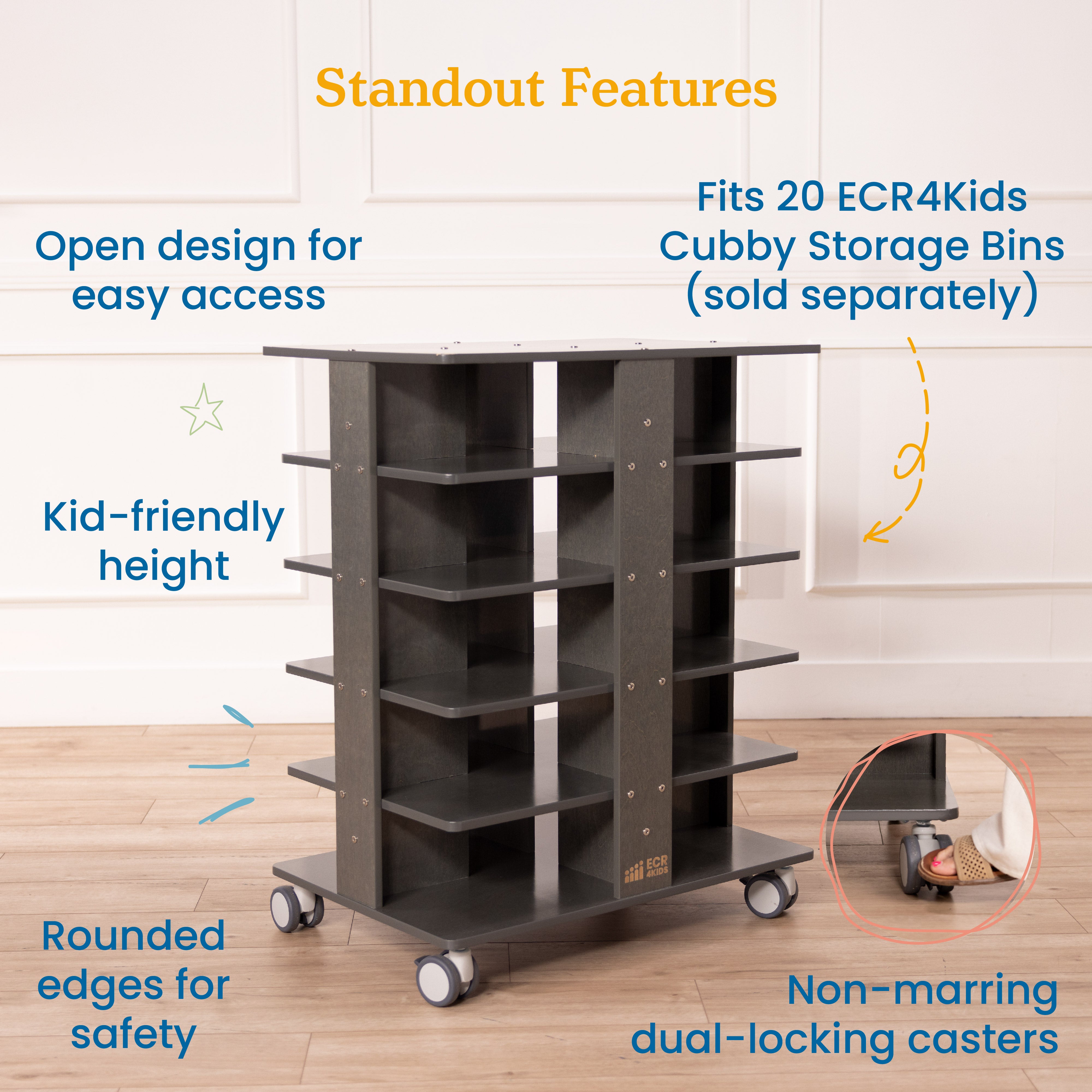 20-Compartment Mobile Storage Tower, 5x4
