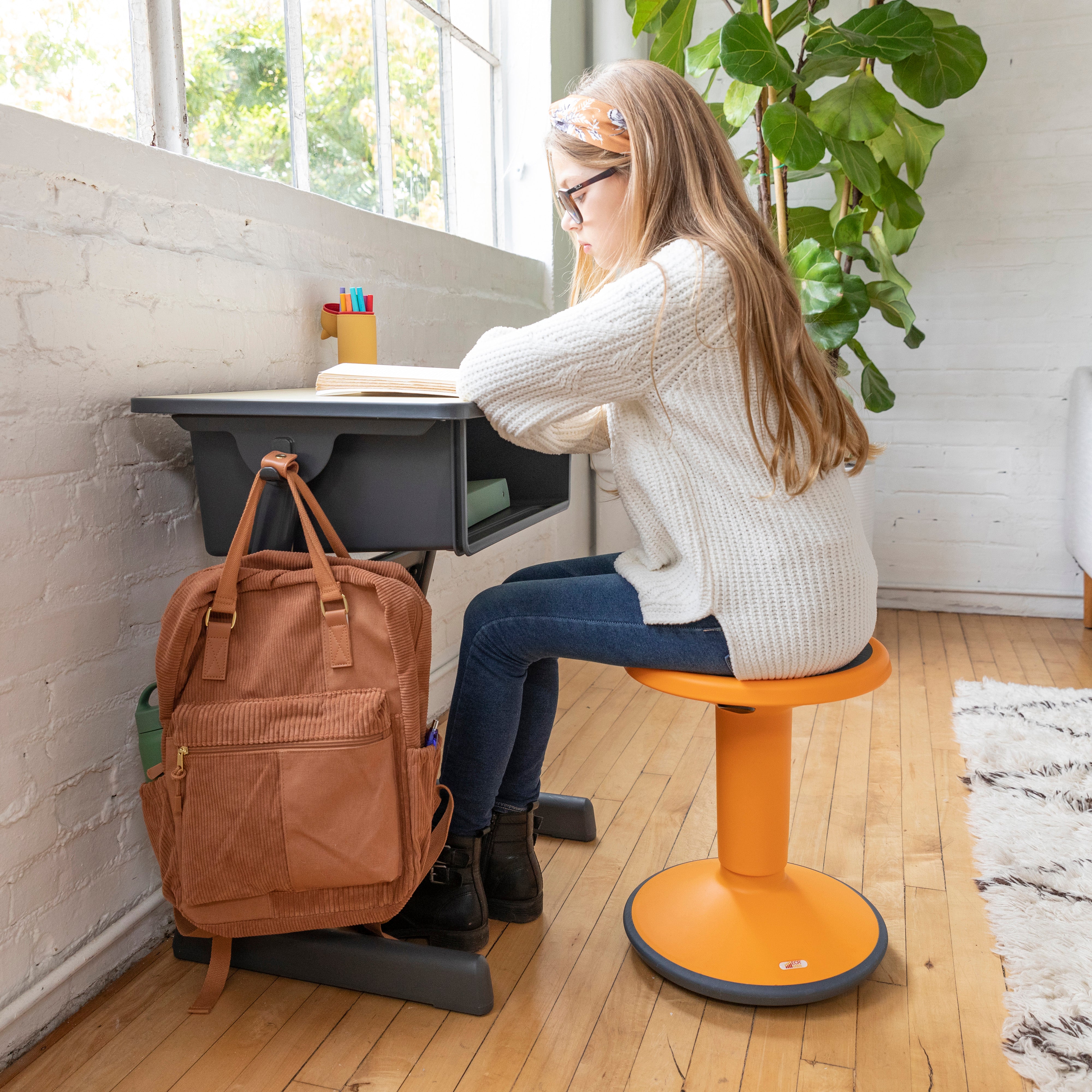 SitWell Wobble Stool, Adjustable Height