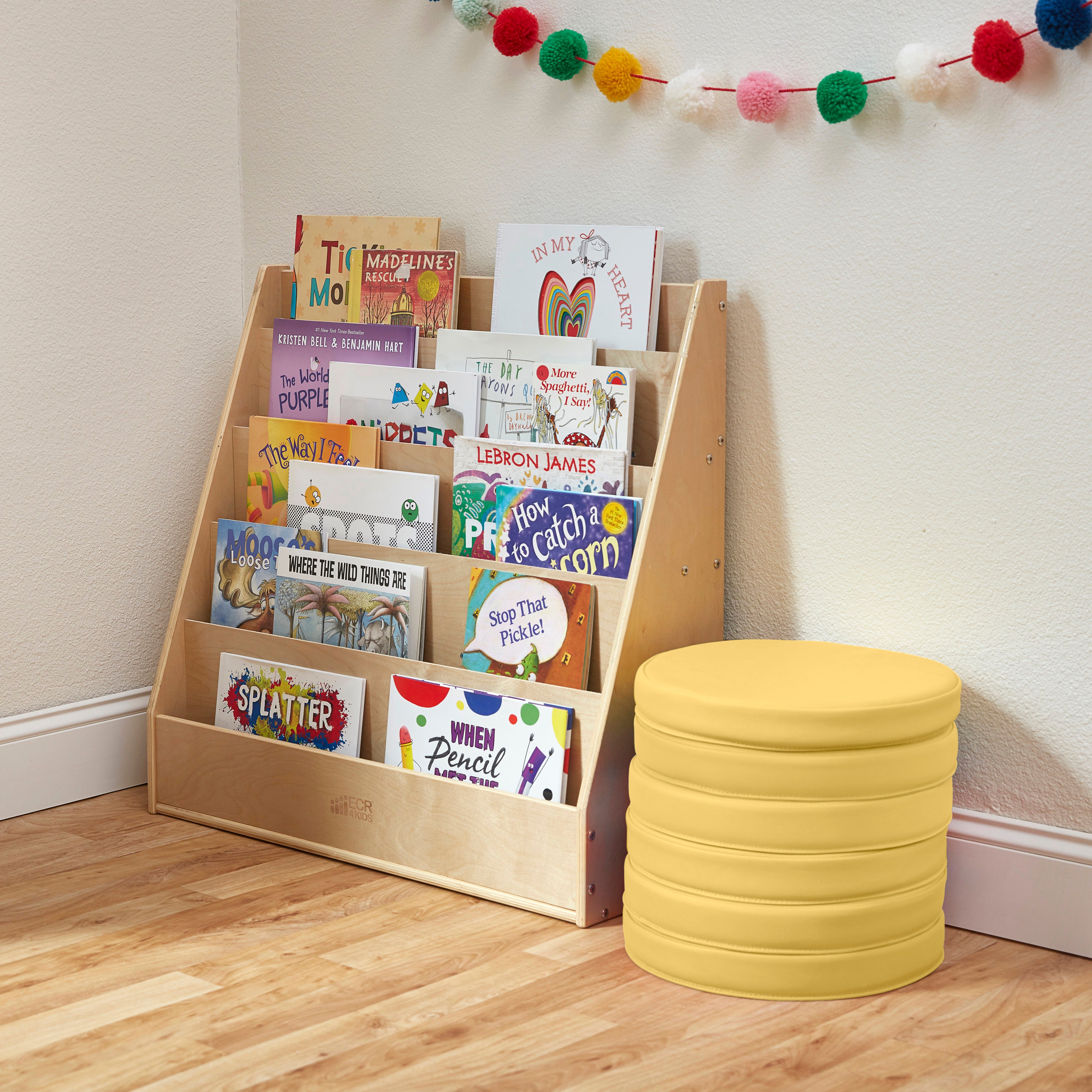 Floor Cushions, Round, 6-Piece