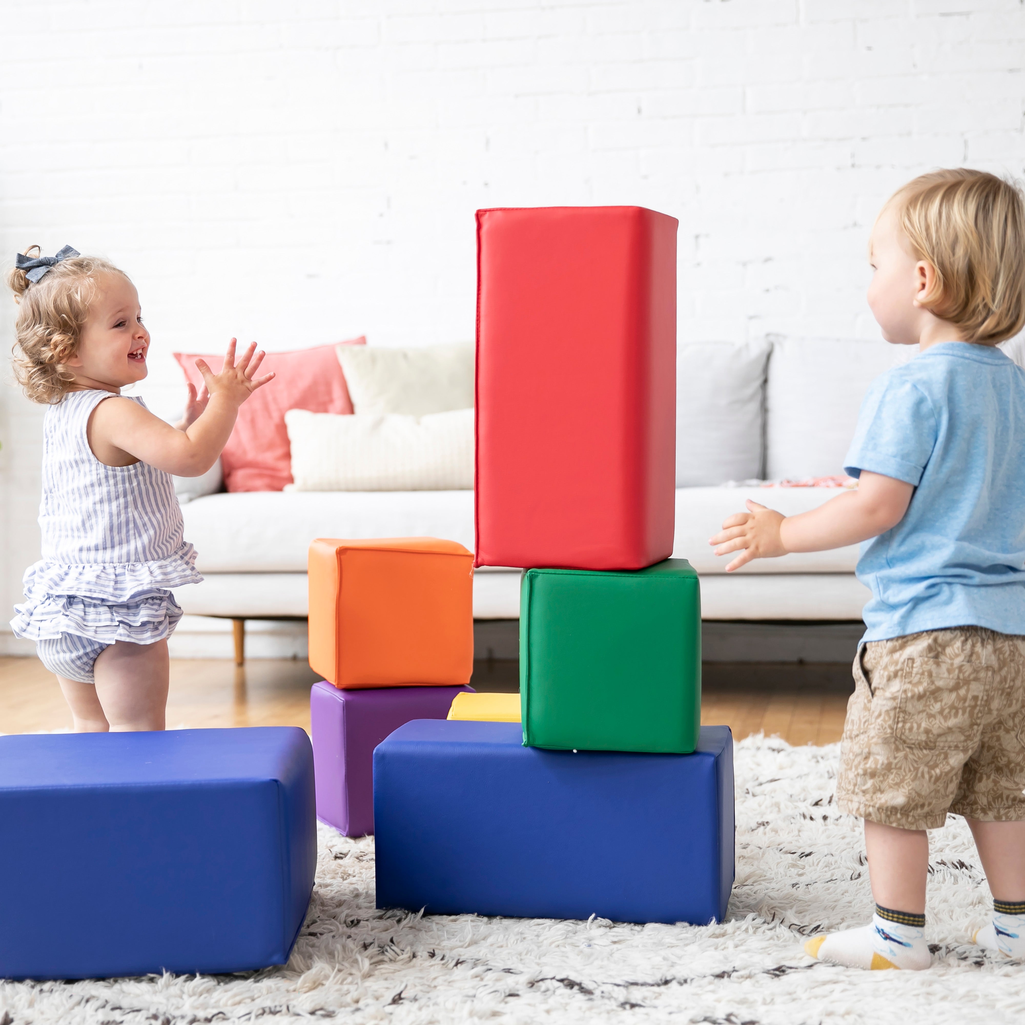 Toddler Foam Building Blocks, 7-Piece